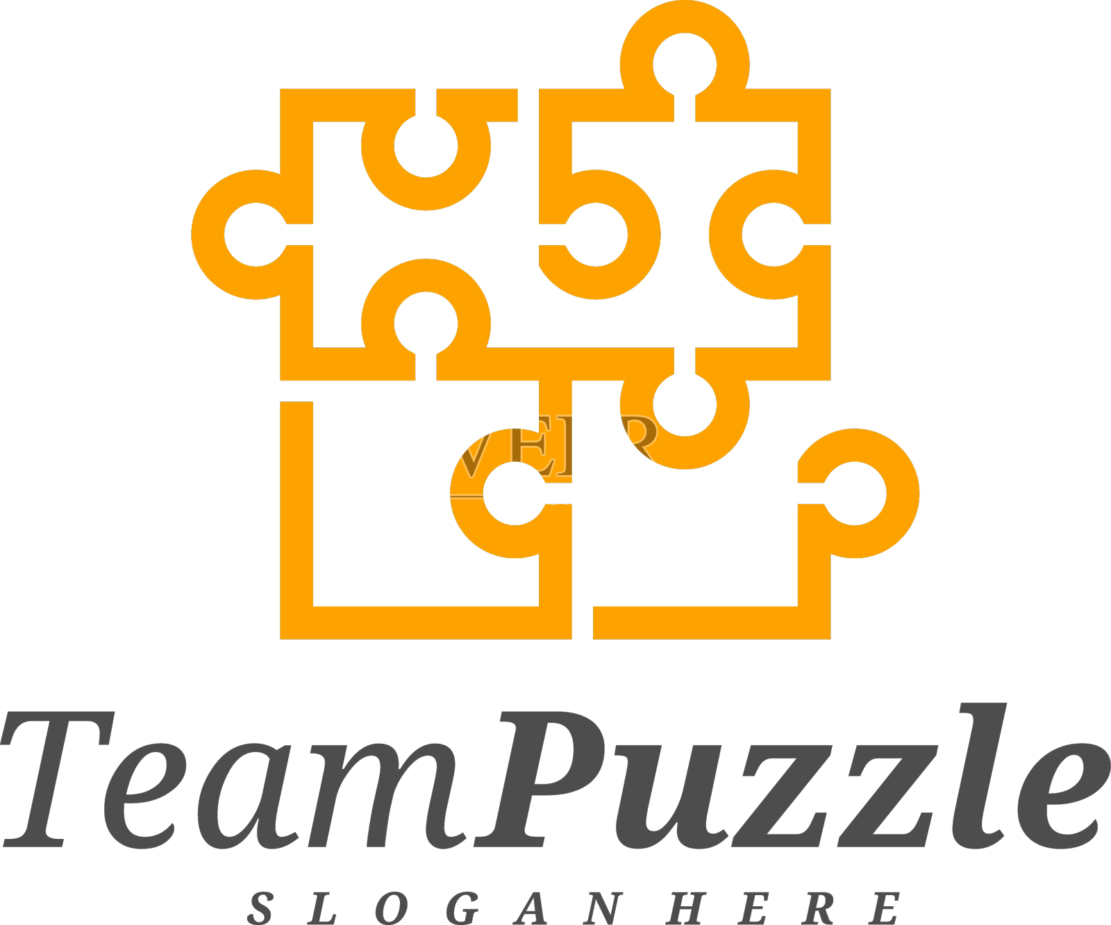 拼图标志设计模板标签的设计元素图片