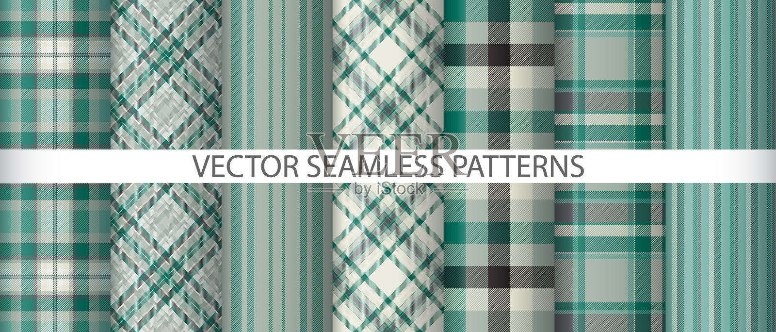 集图案格纹纺织品无缝面料插画图片素材