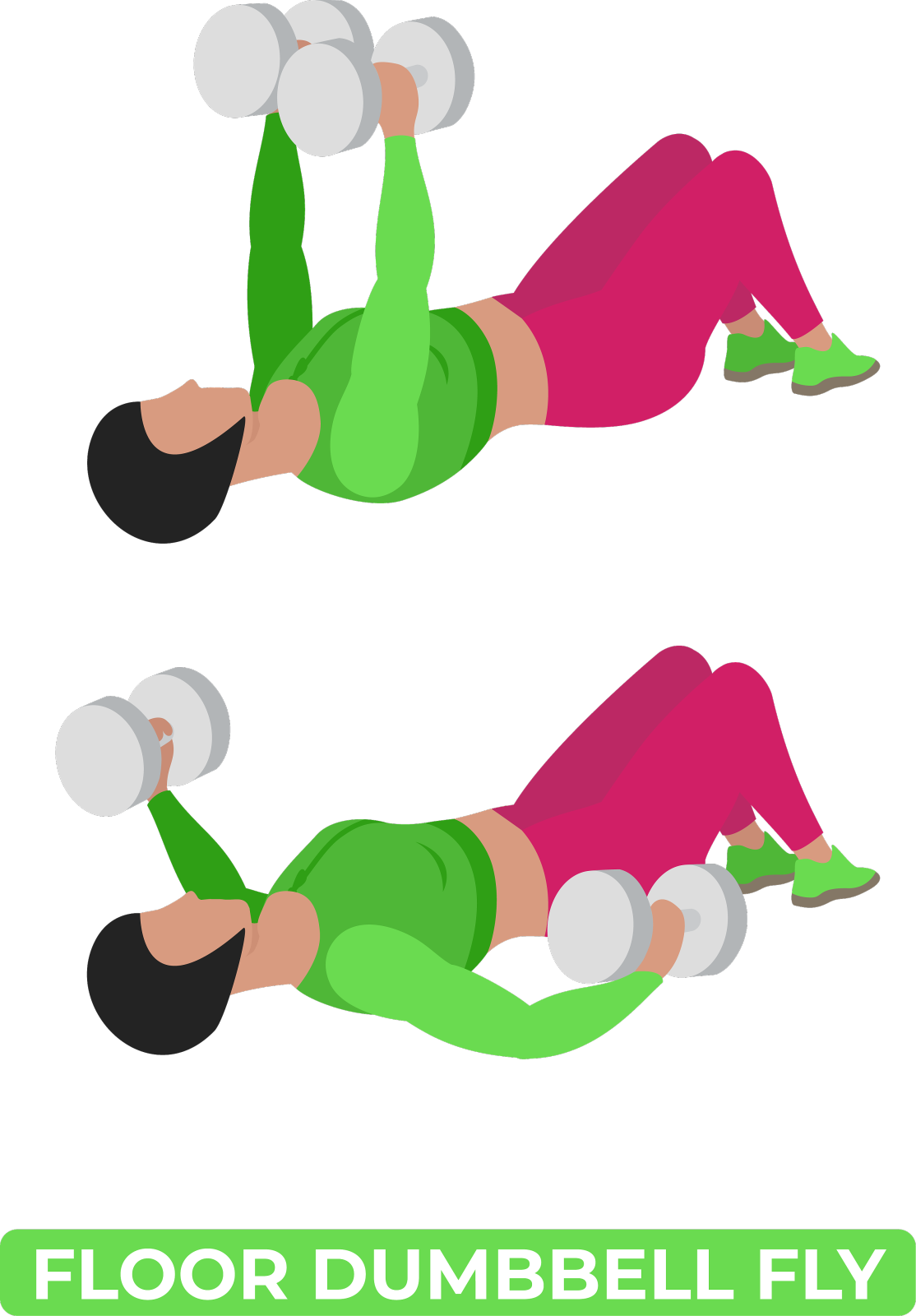 女子做自由体操哑铃飞胸设计元素图片