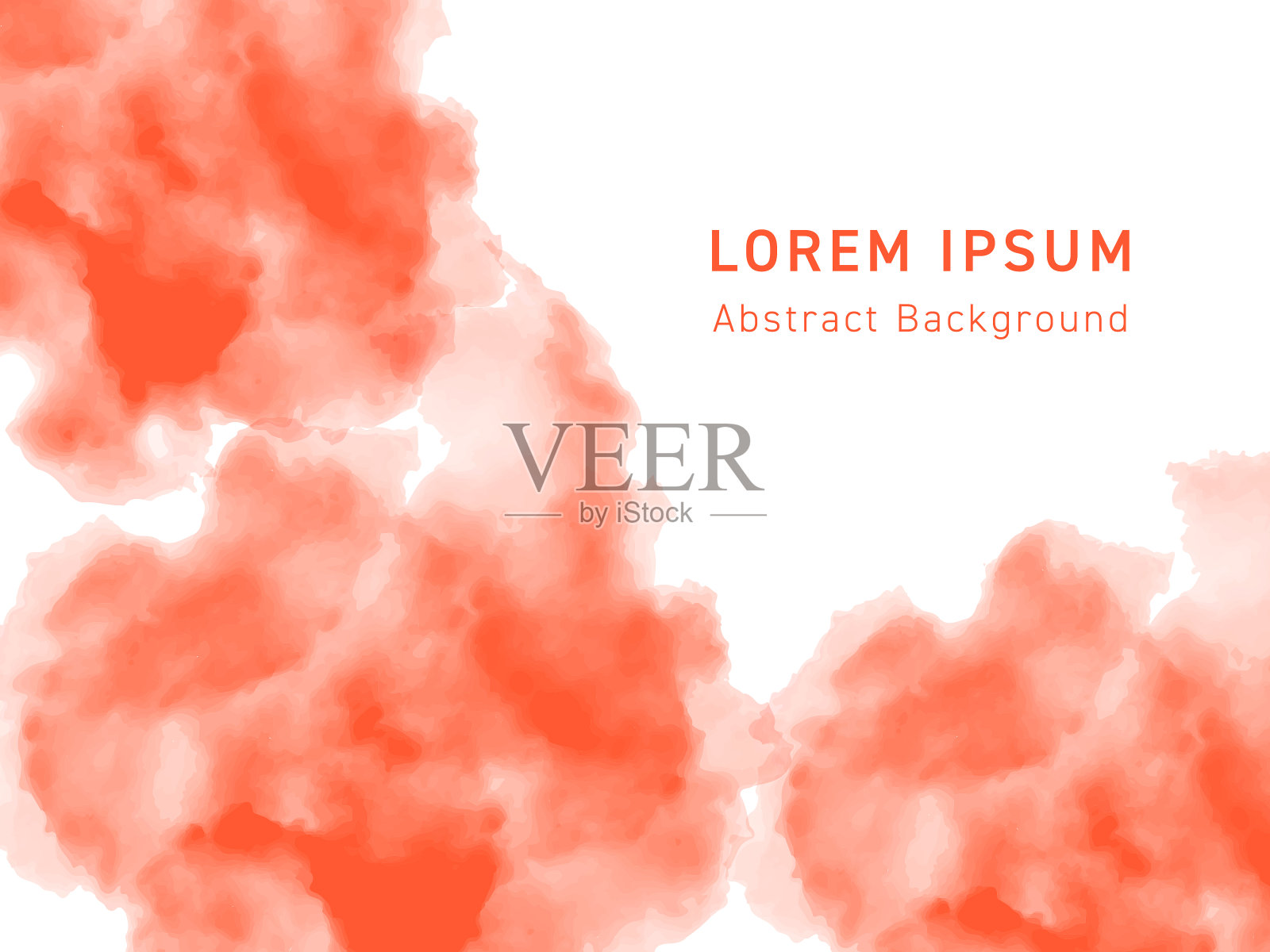 水彩抽象对象集-爆炸或烟雾或云的图像。白色部分是透明的。插画图片素材