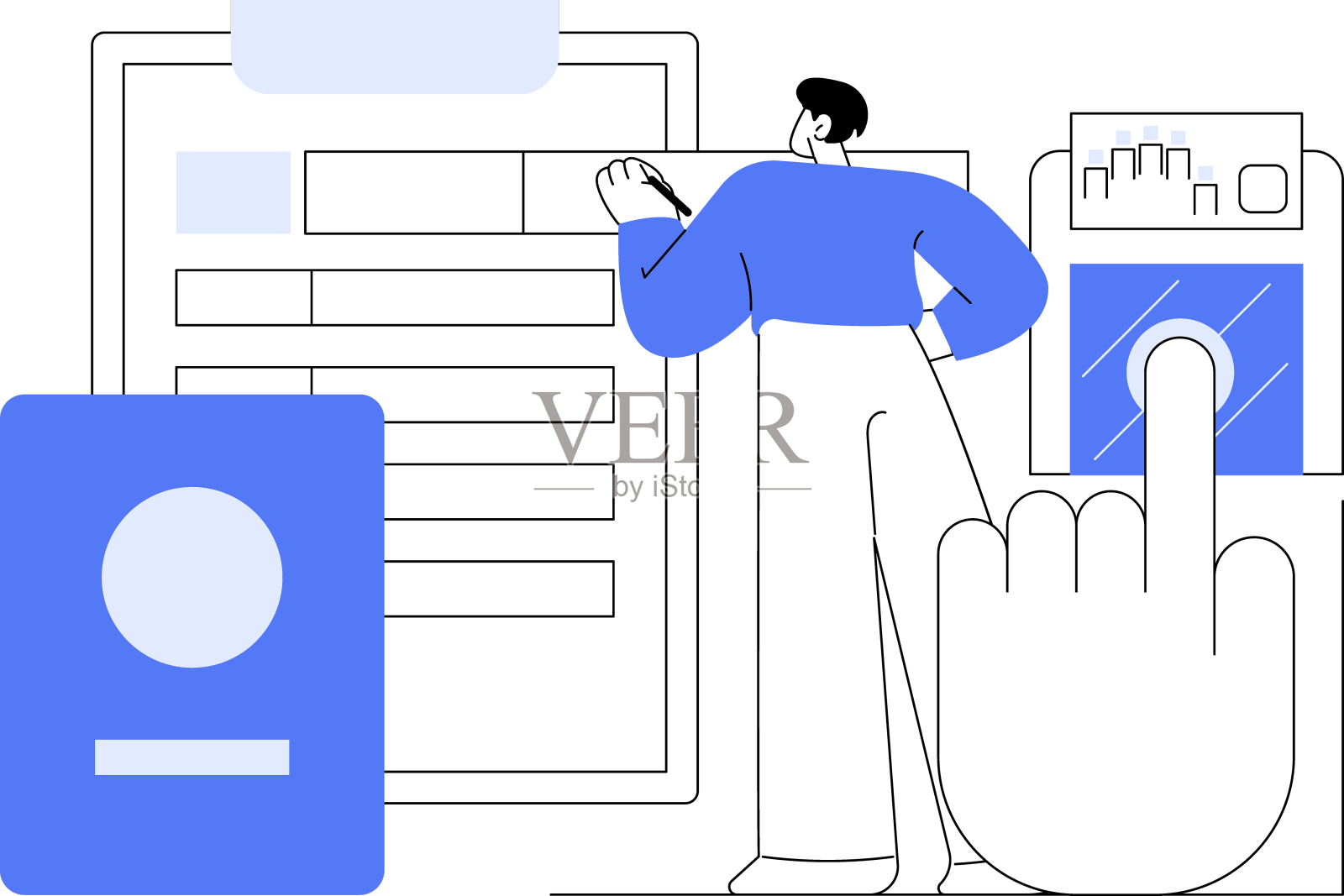 申请新护照抽象概念设计元素图片