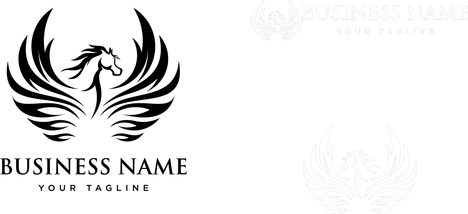 阿拉伯马凤凰标志模板设计元素图片