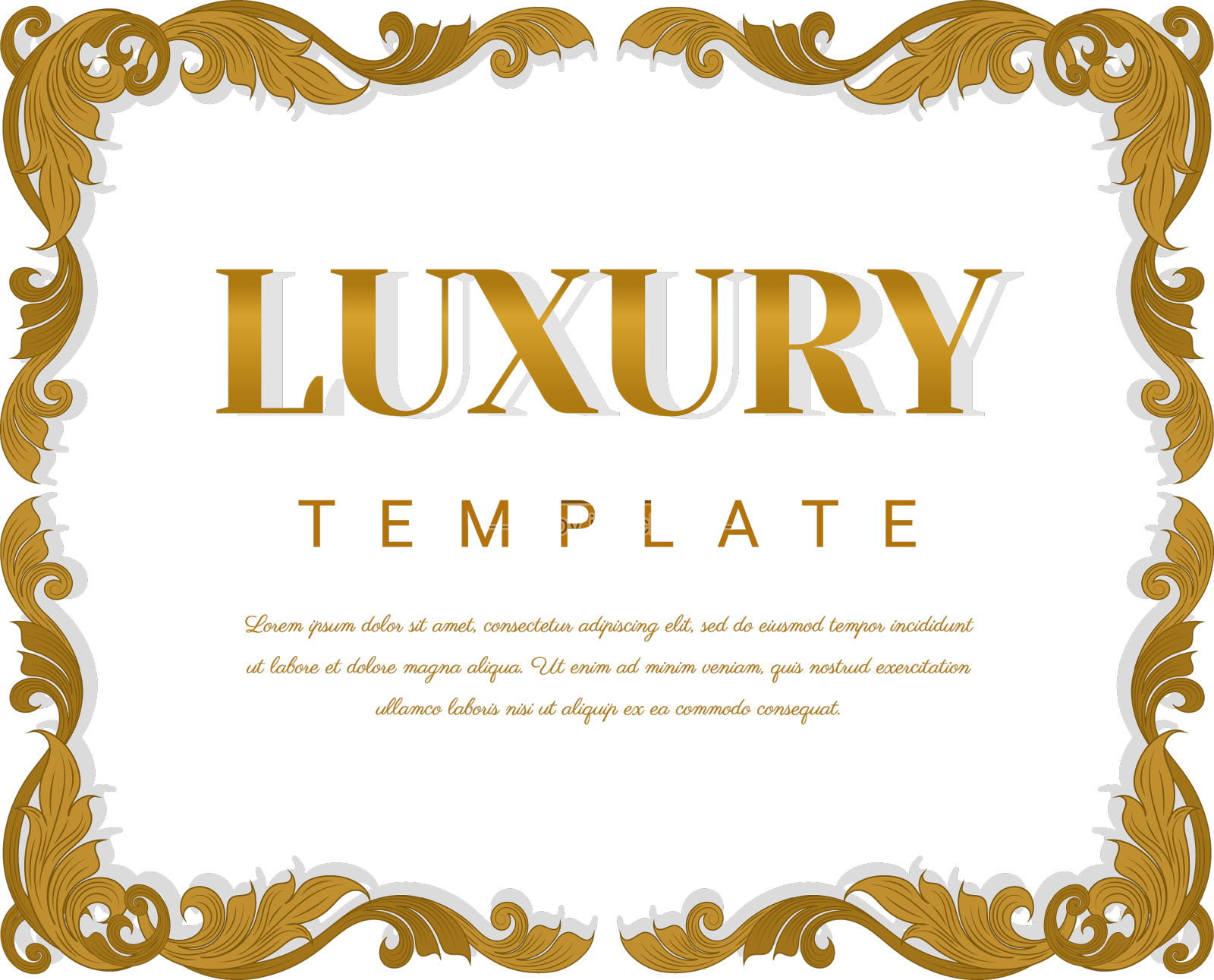 复古图案木制框架华丽的框架设计元素图片