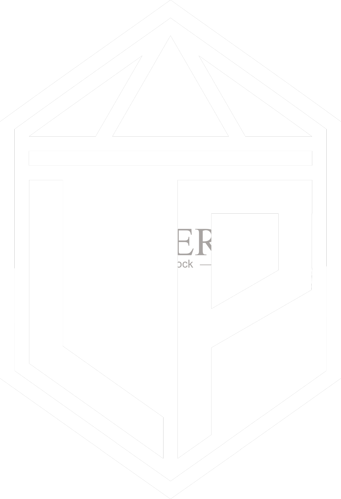 Lp字母标志与六角形盾形字母交织设计元素图片