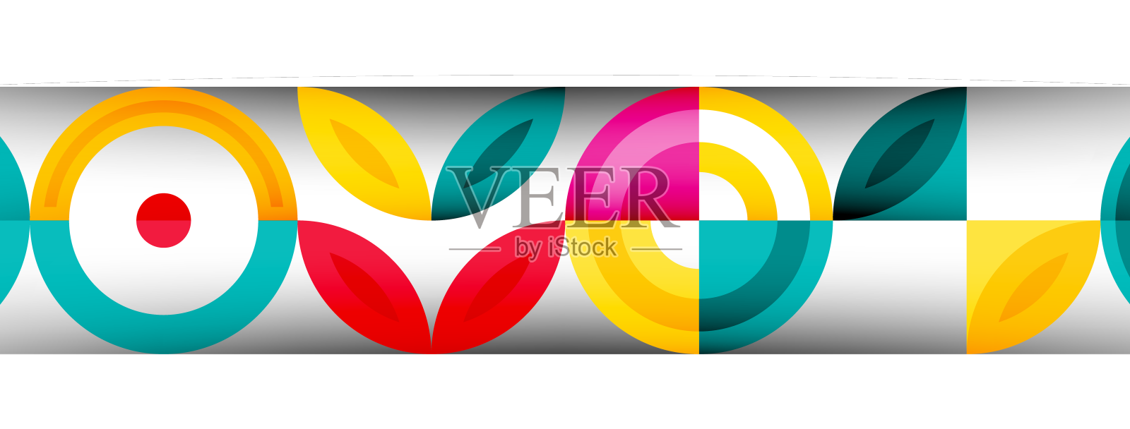 彩色圆圈抽象背景高科技设计元素图片