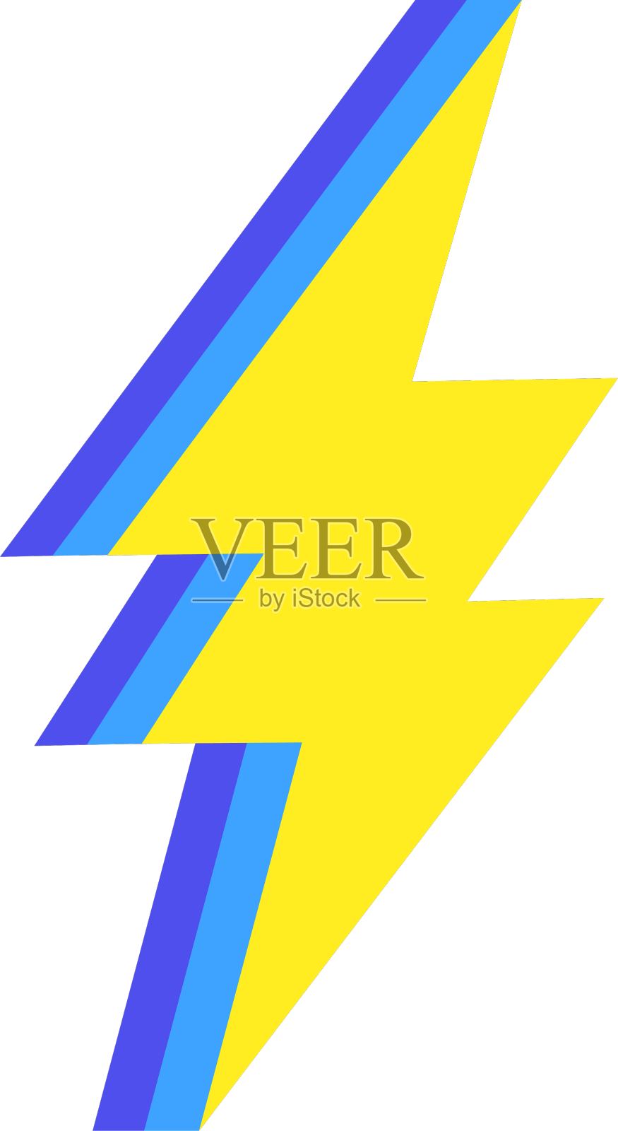 闪电标志设计元素图片