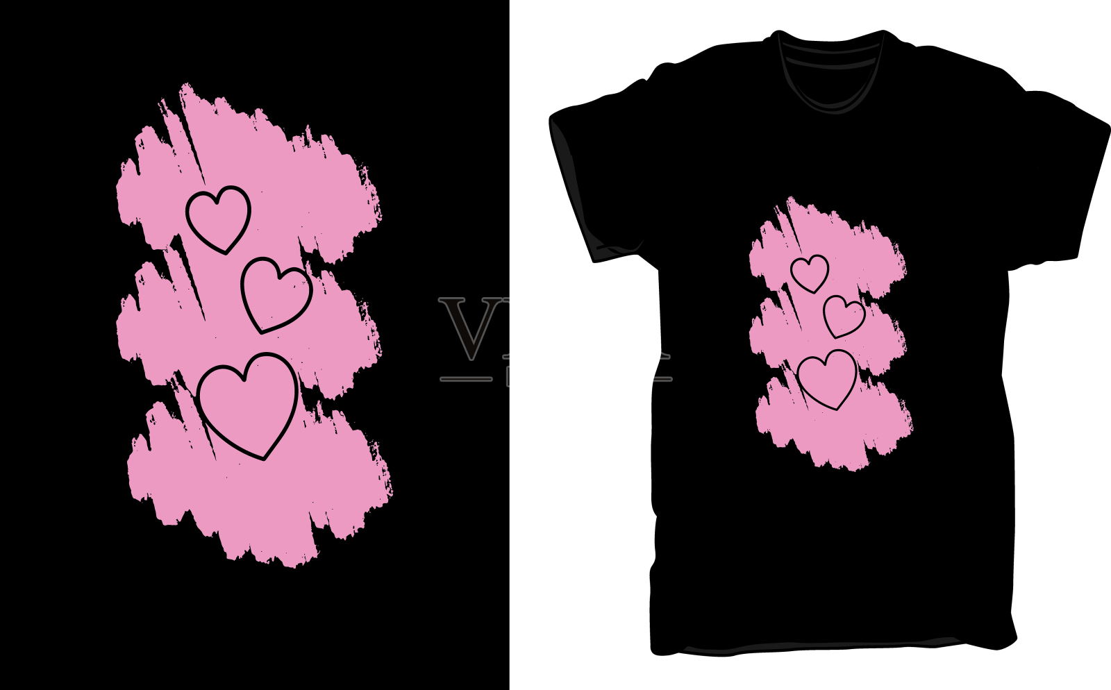 t恤中惊人的水彩设计设计元素图片
