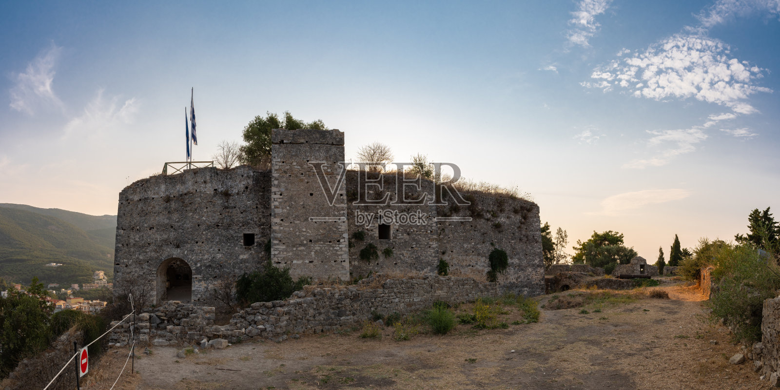 希腊帕尔加的威尼斯城堡照片摄影图片