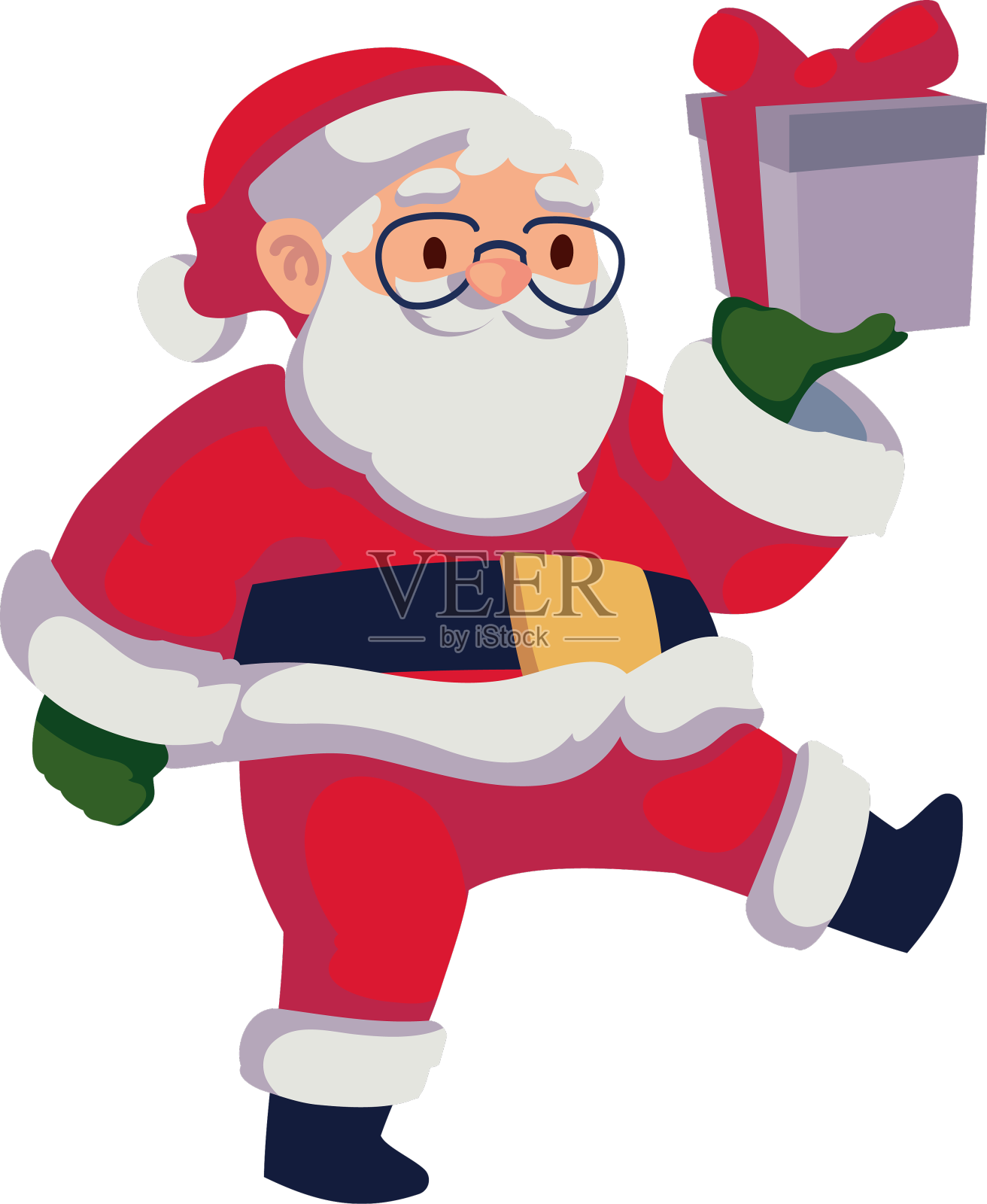 带礼物的圣诞老人设计元素图片