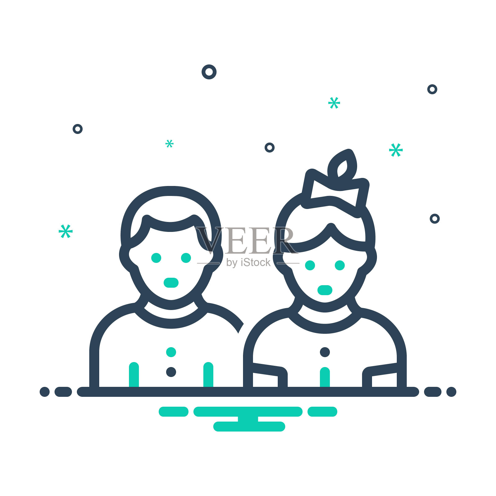 孩子们的后代插画图片素材