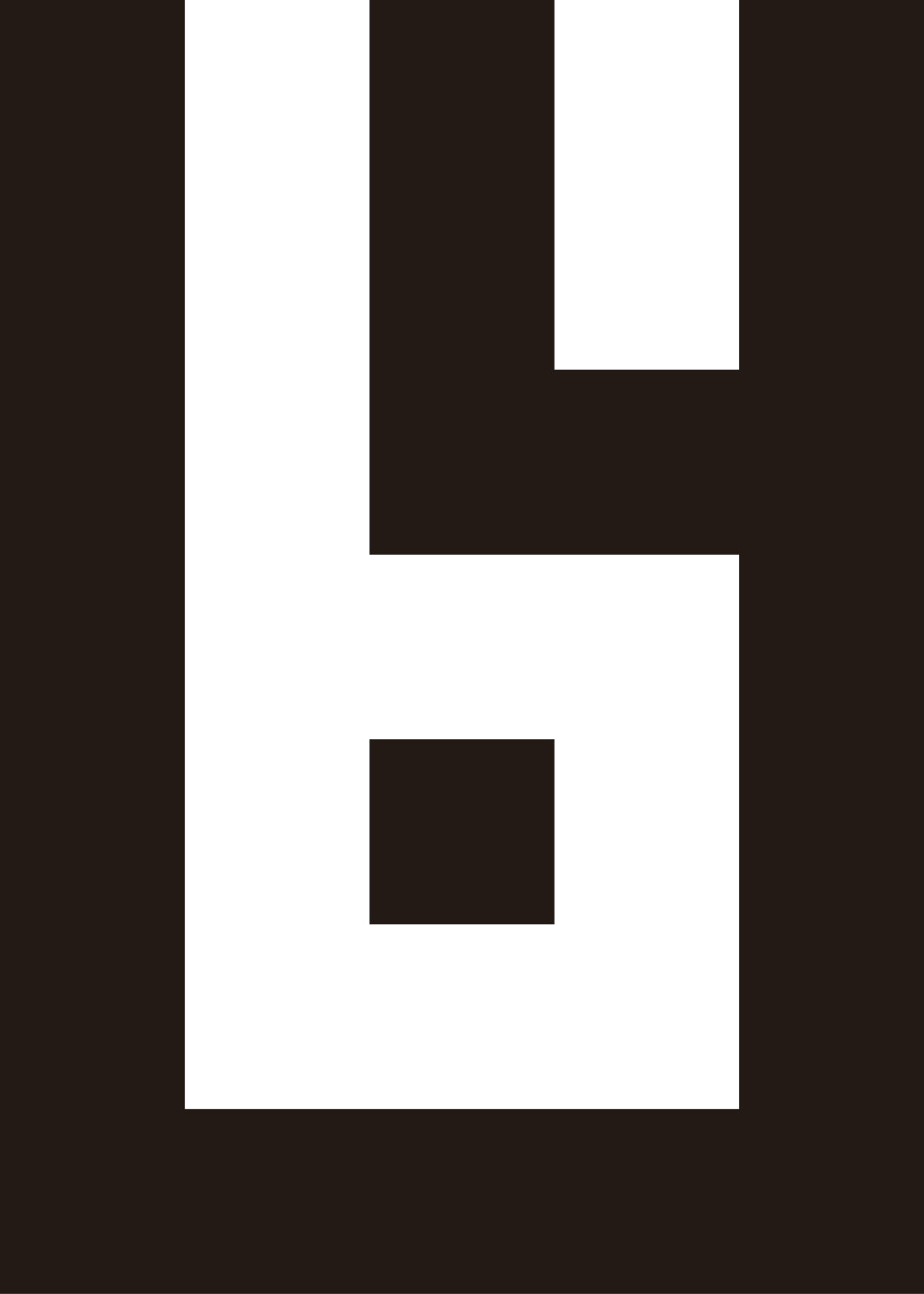 字母b和y的正方形几何符号简单的标志设计元素图片