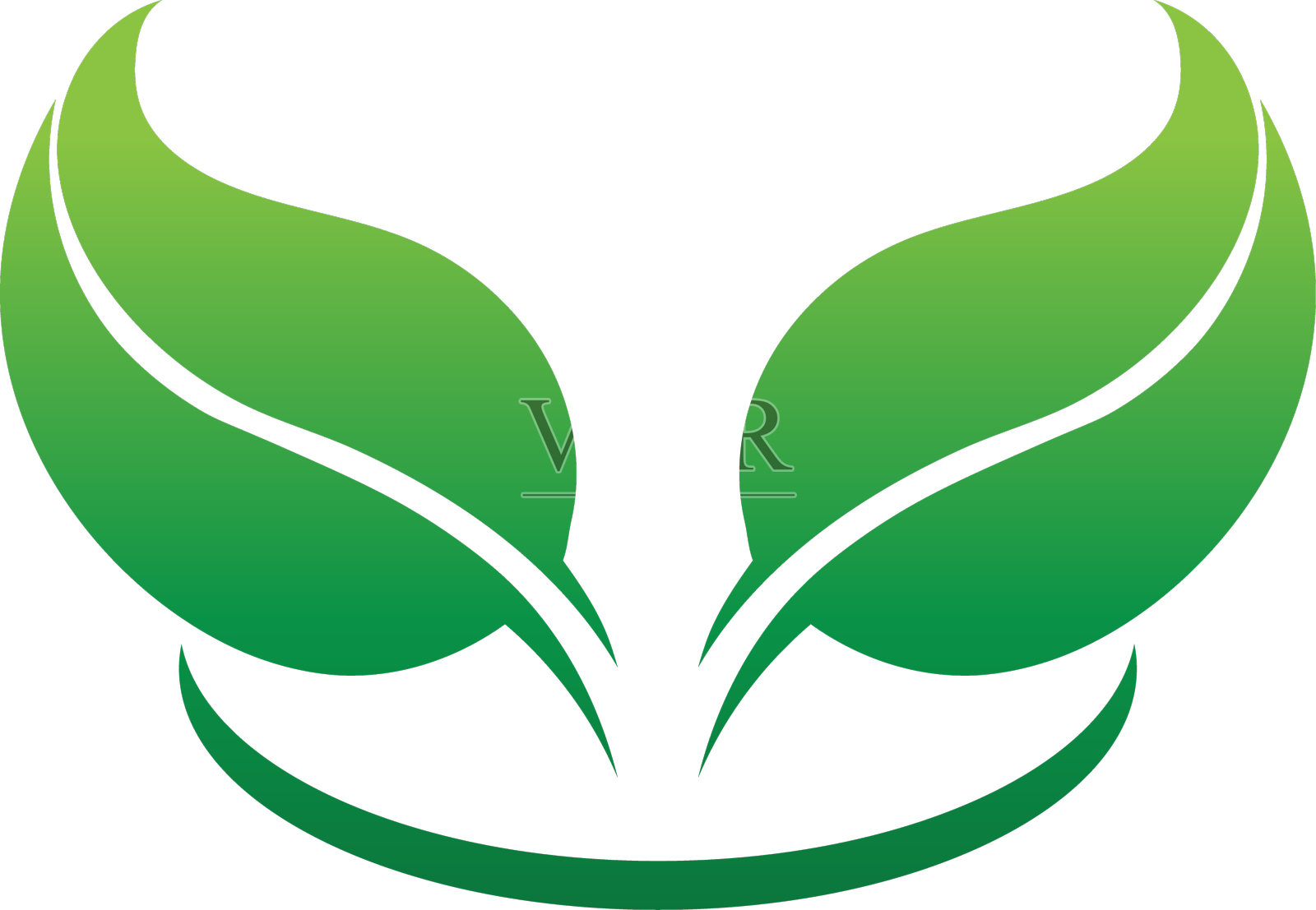 叶子标志渐变彩色设计叶子标志设计元素图片