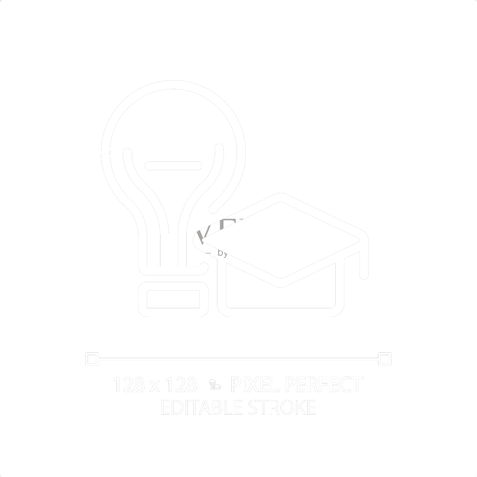 2d可定制的细线性白色创新图标设计元素图片