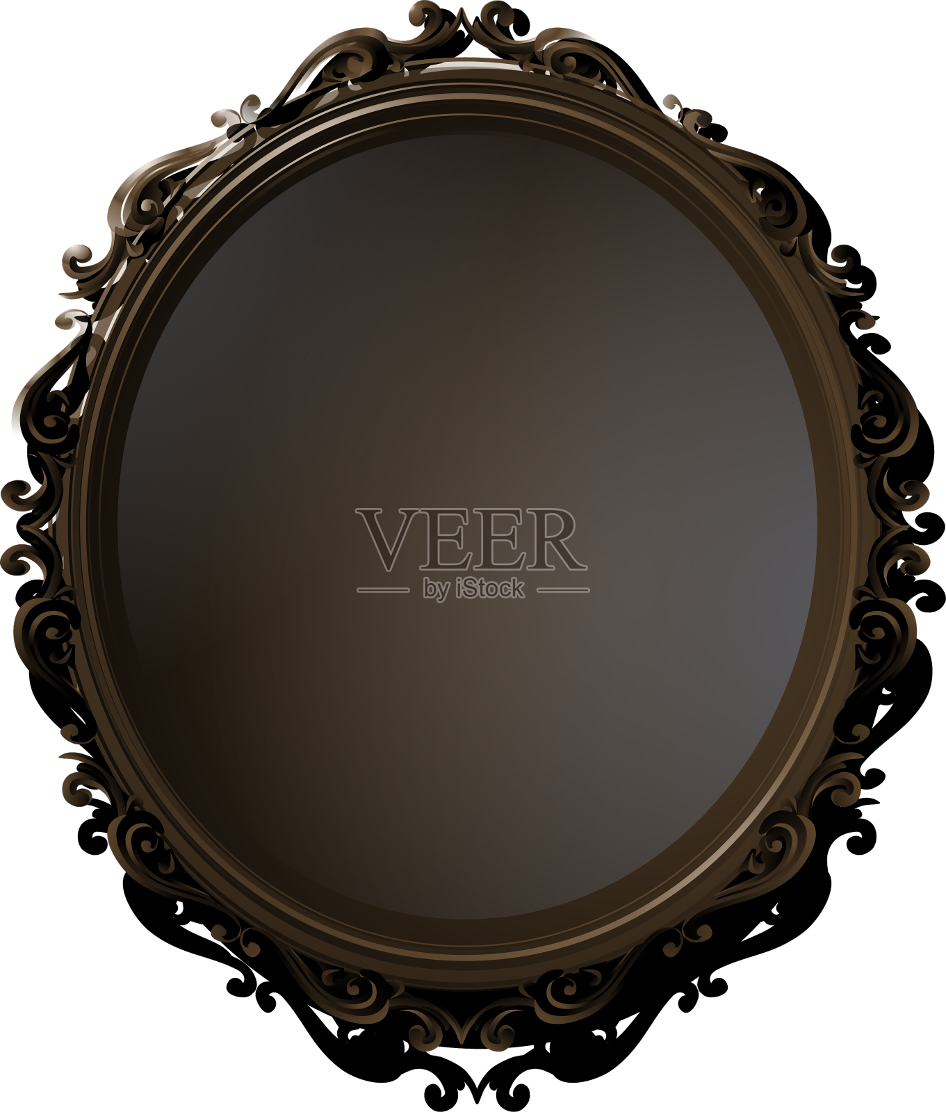 黑镜，暗镜，椭圆形设计元素图片