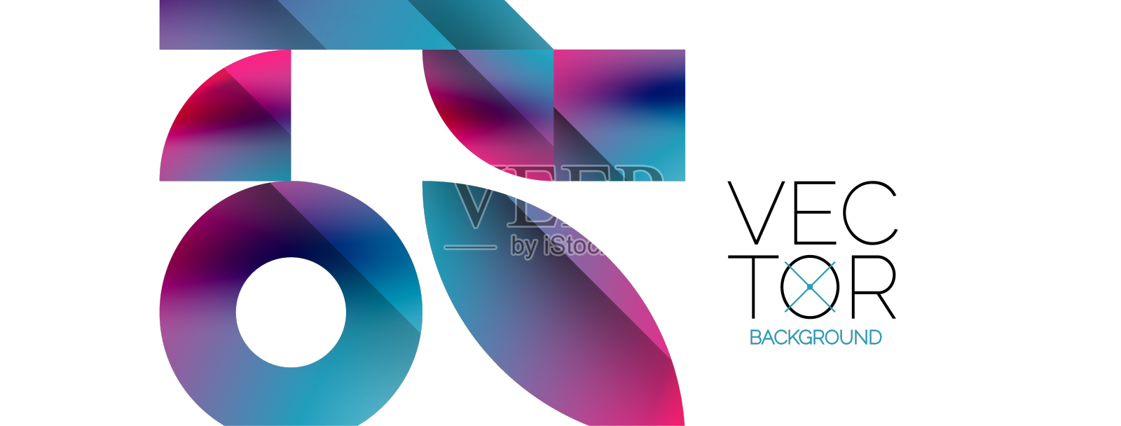 圆形和各种形状汇聚成时尚设计元素图片