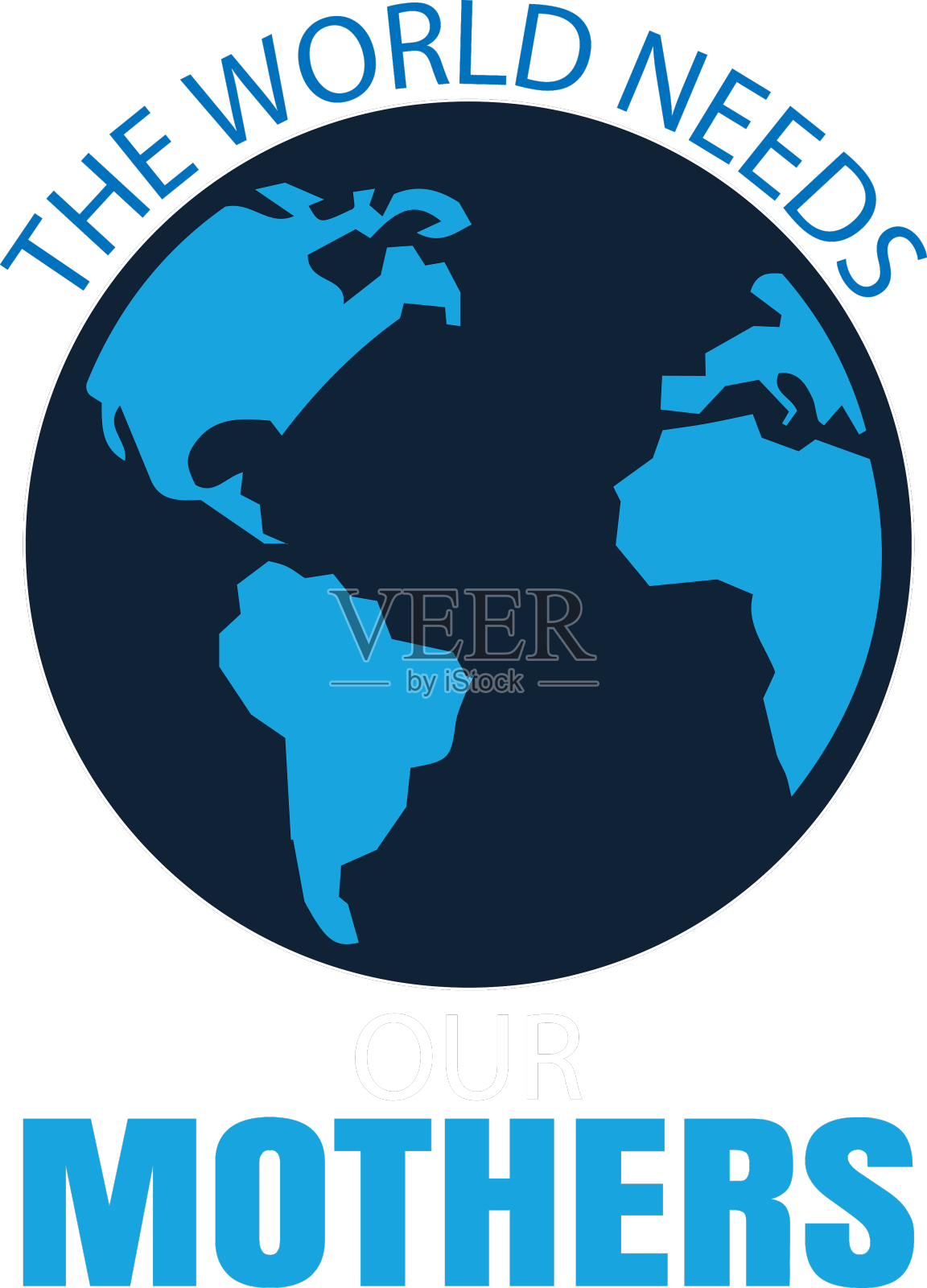 世界需要我们的母亲印刷t恤设计元素图片