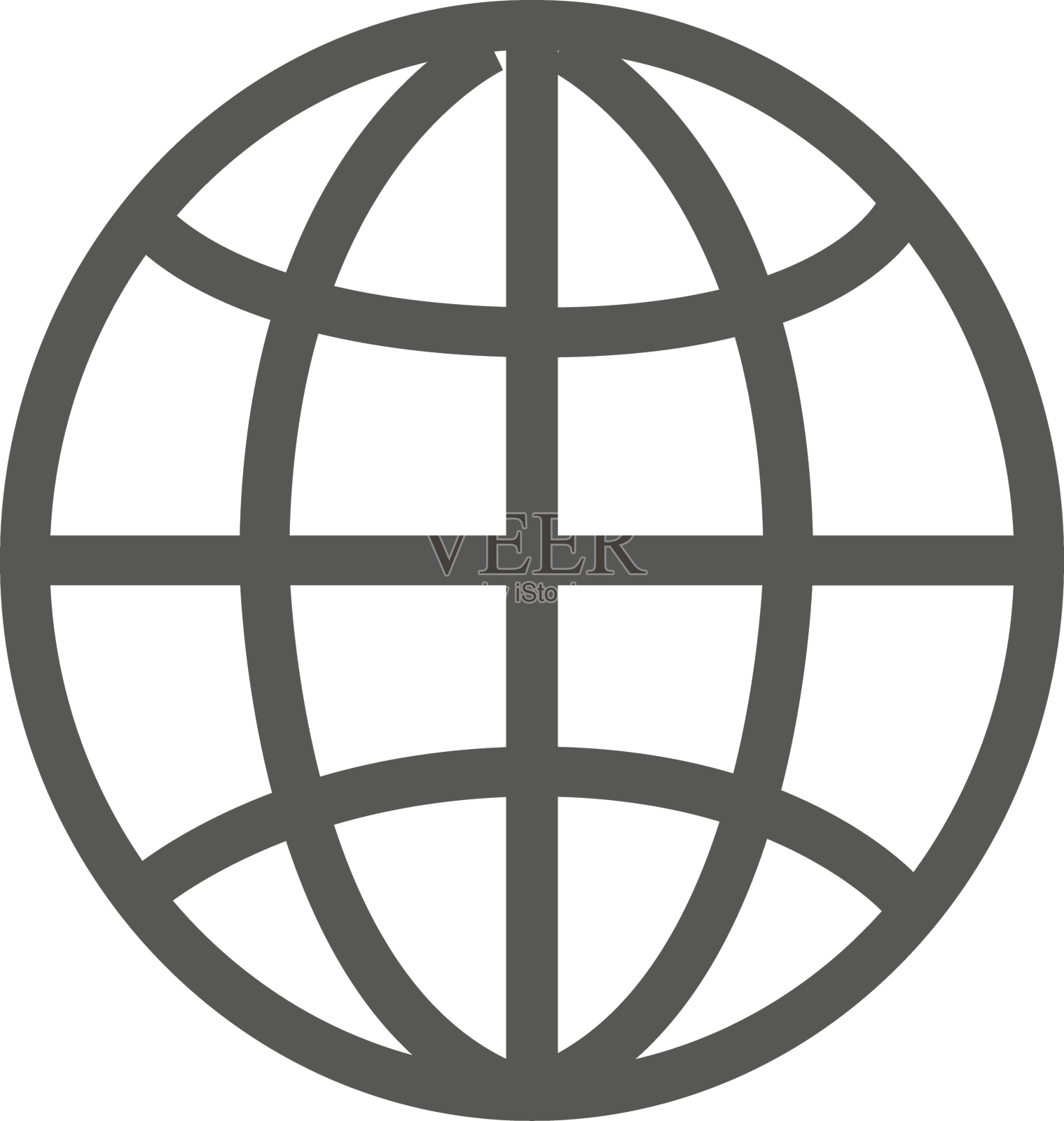 地球网格图标设计元素图片