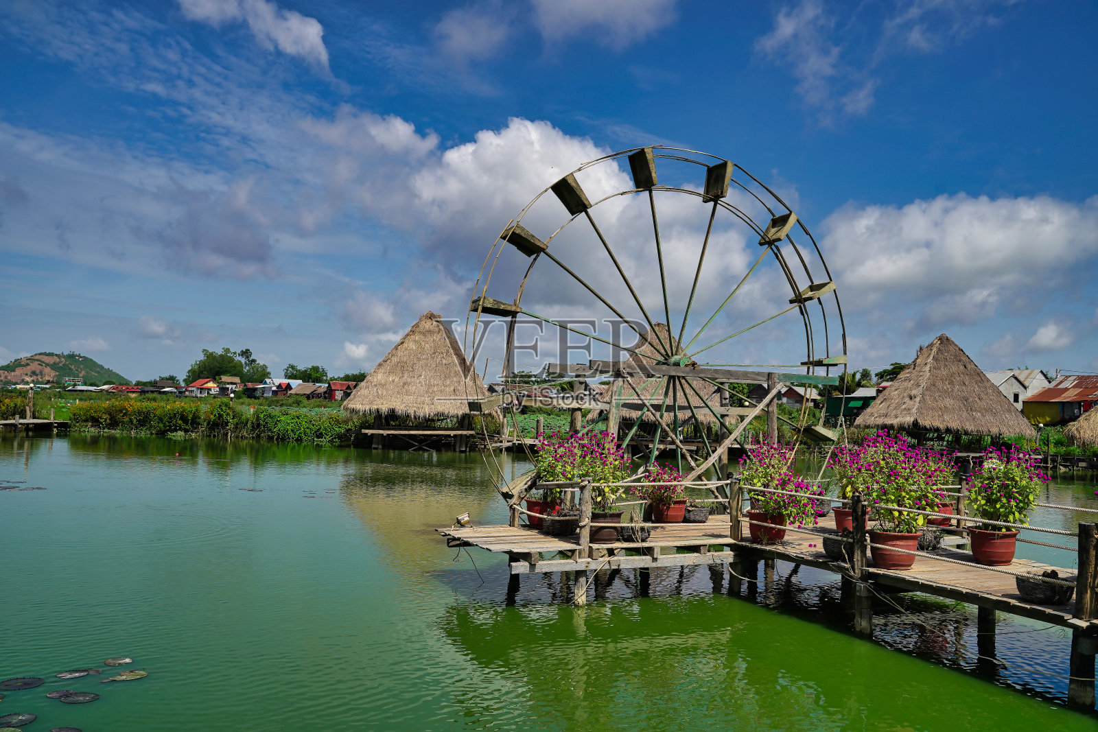 暹粒村度假胜地照片摄影图片
