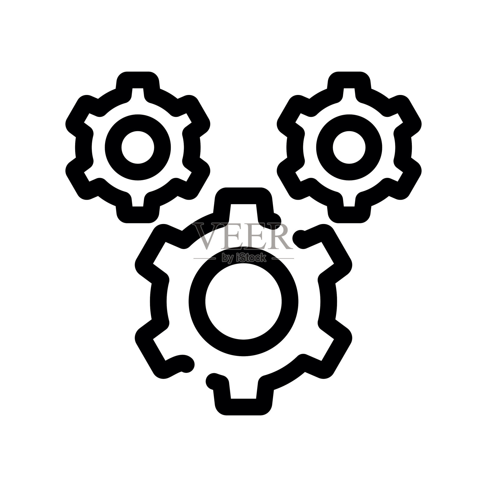 齿轮图标插画图片素材