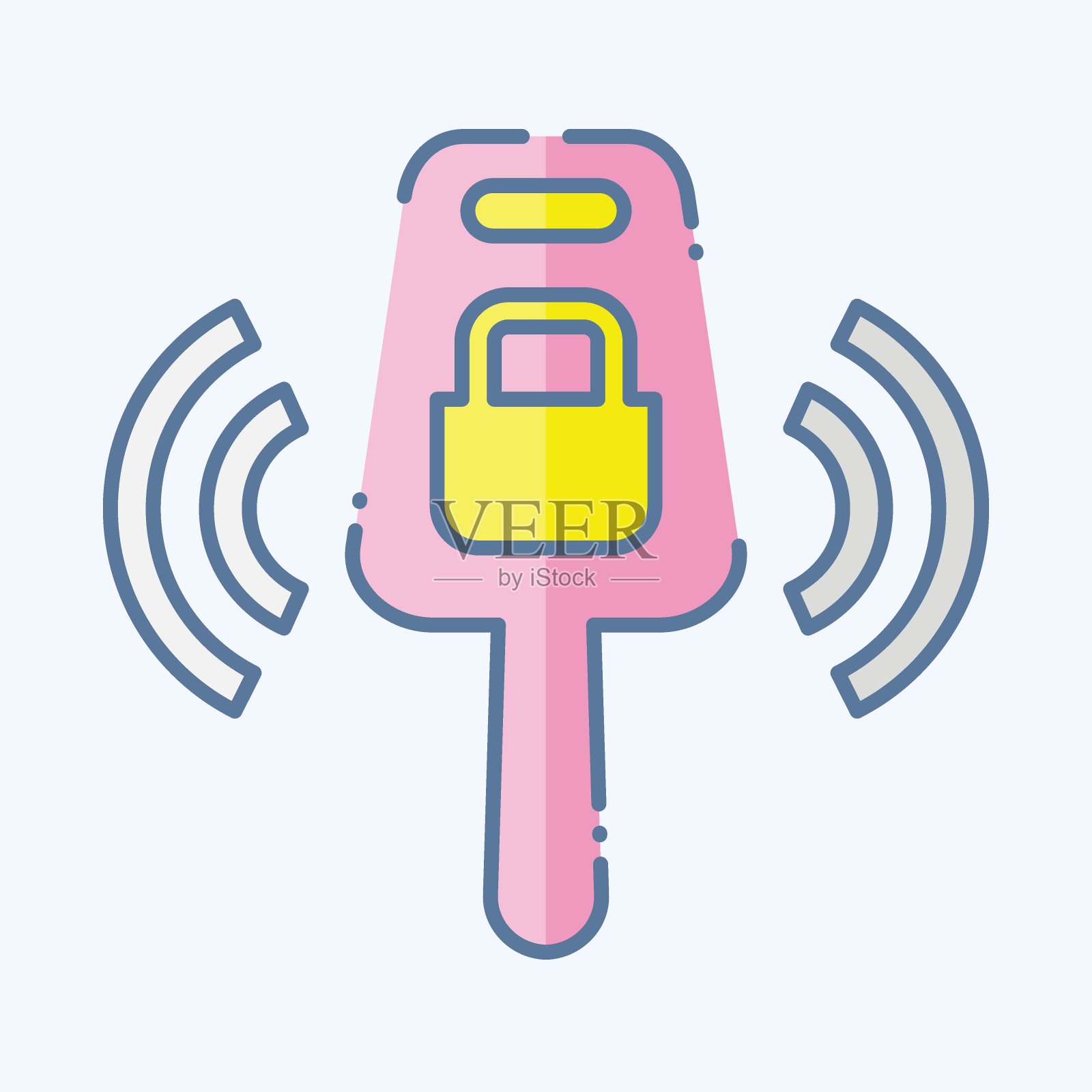 图标的关键。与汽车有关，汽车的符号。涂鸦风格。简单的设计可编辑。简单的说明插画图片素材