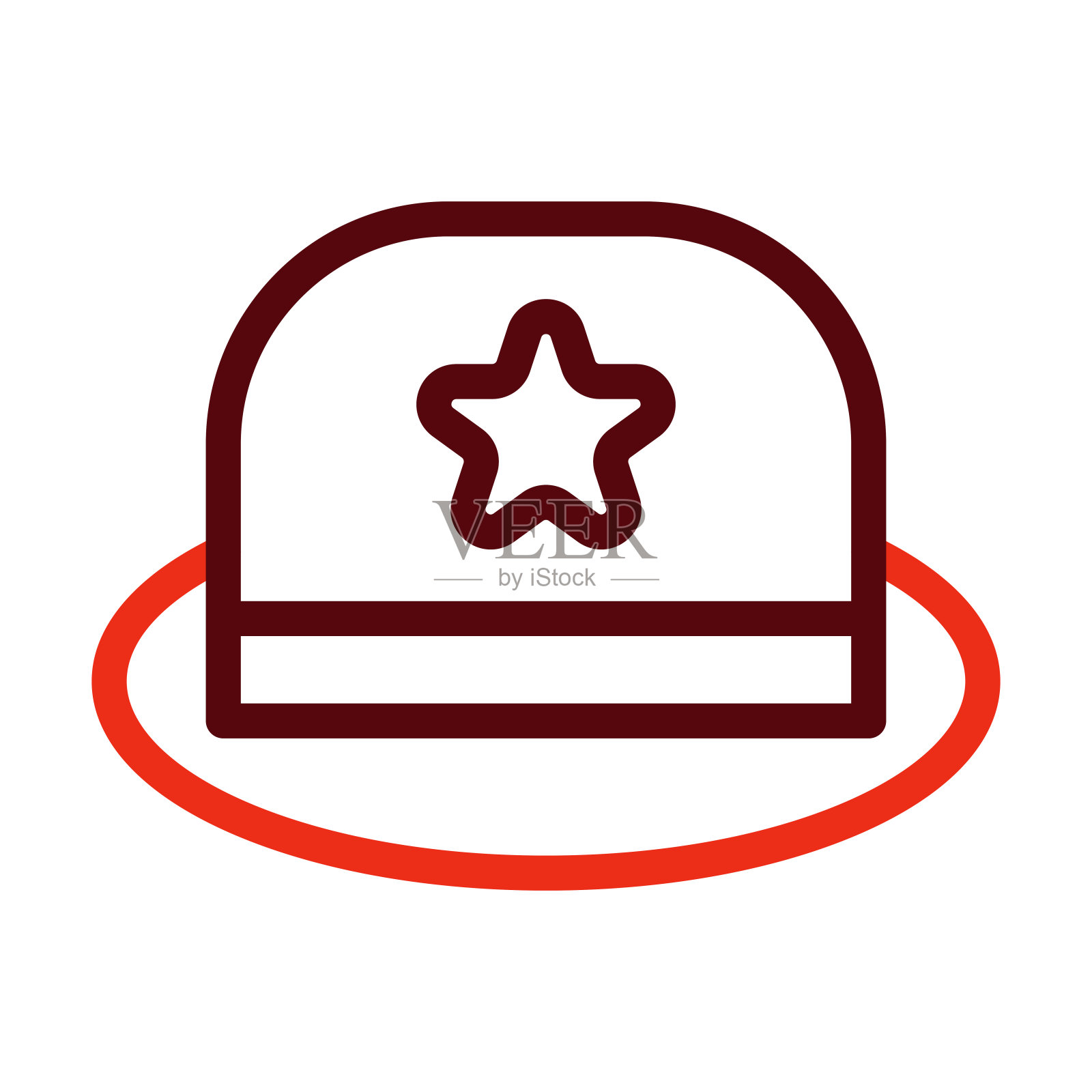 帽子矢量粗线两种颜色图标的个人和商业用途。插画图片素材