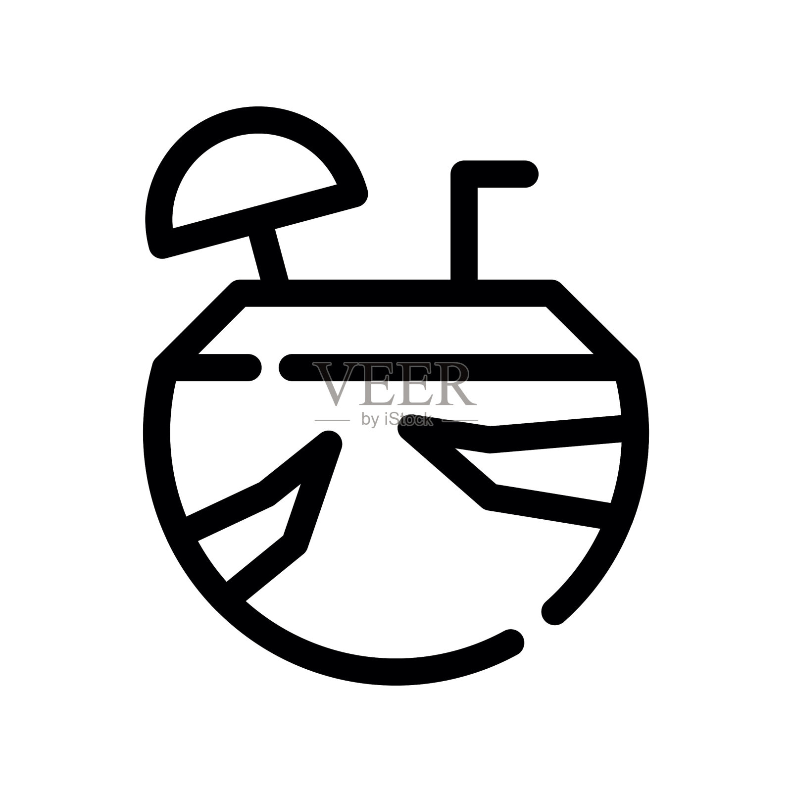 椰汁图标插画图片素材