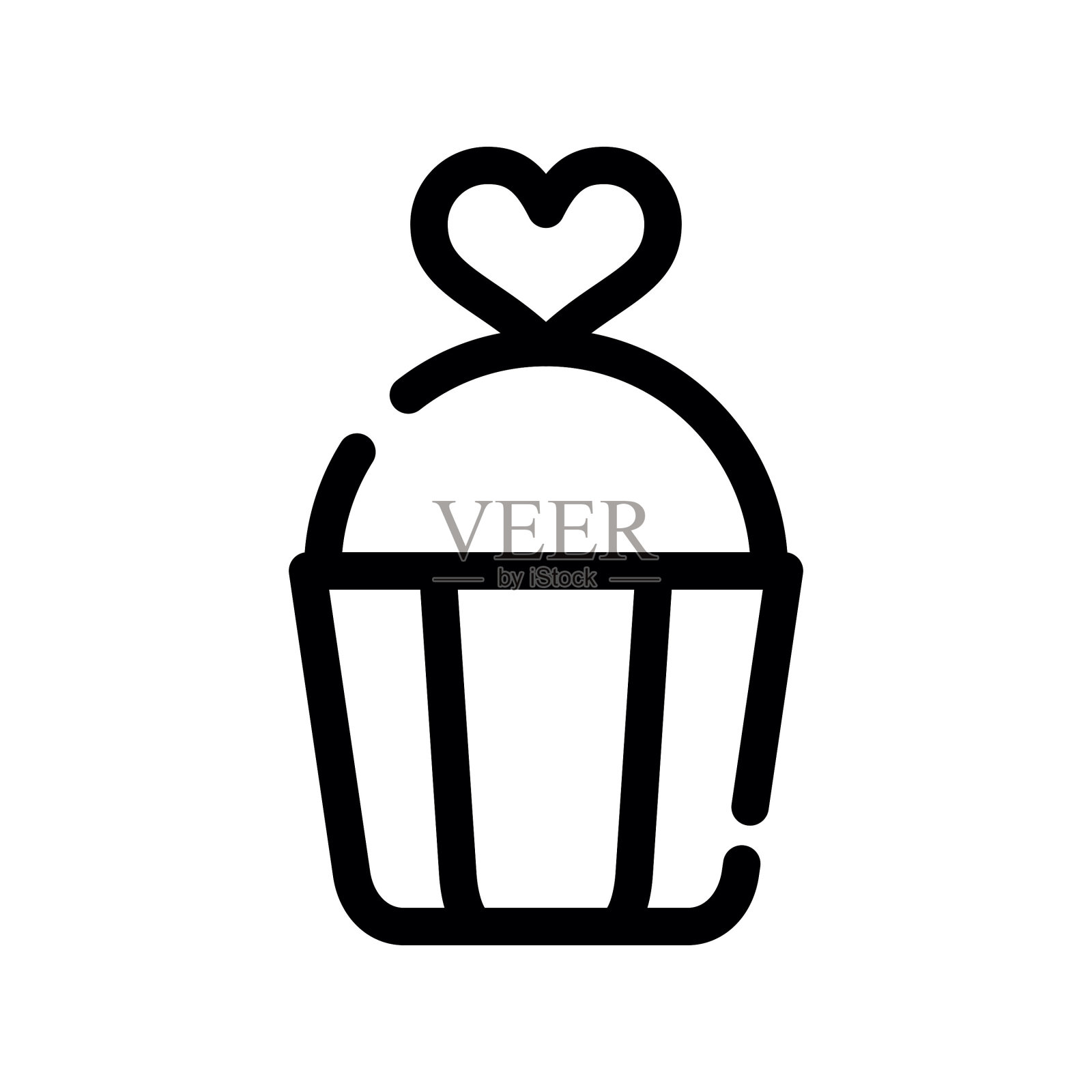 情人节蛋糕图标插画图片素材