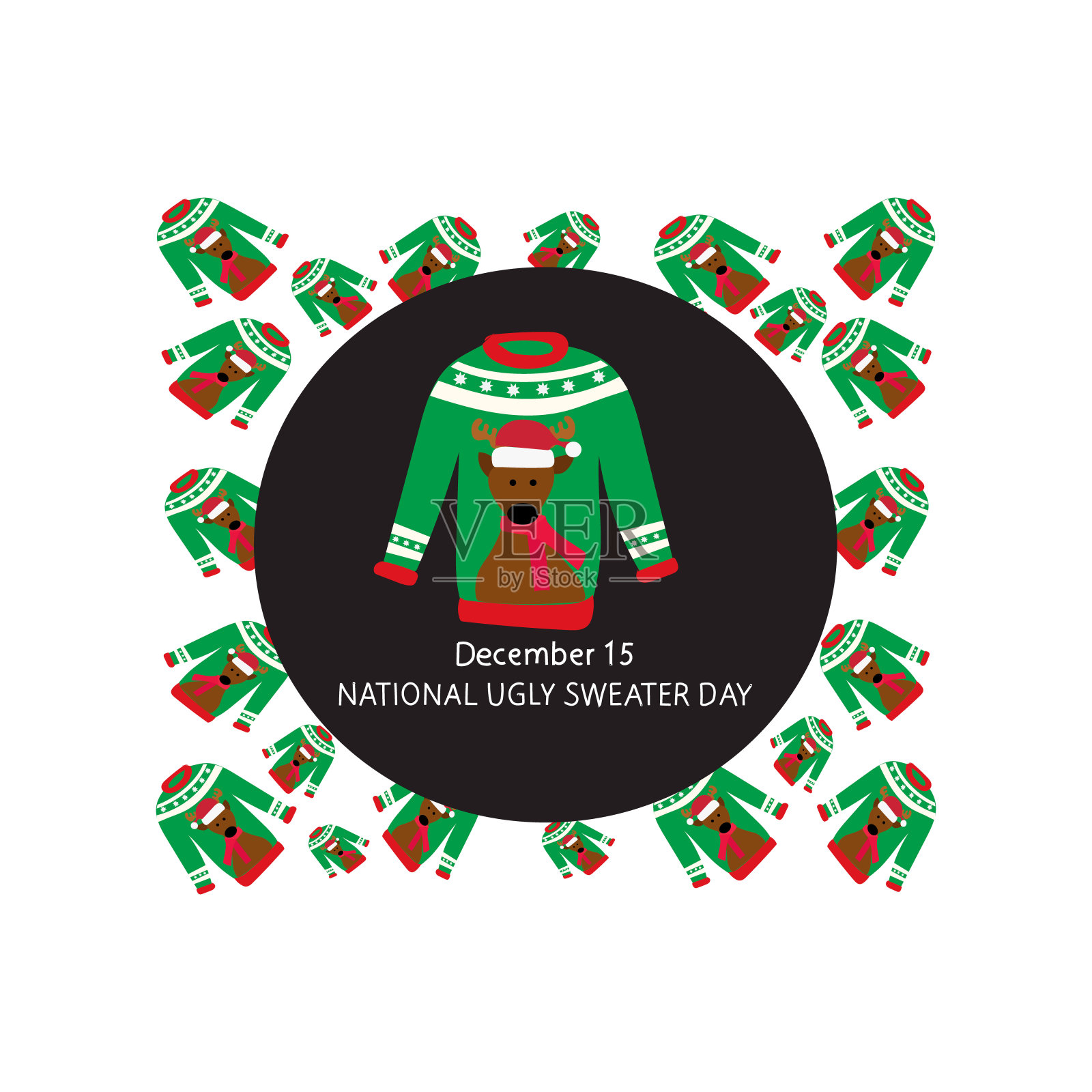 全国丑毛衣日矢量插画图片素材