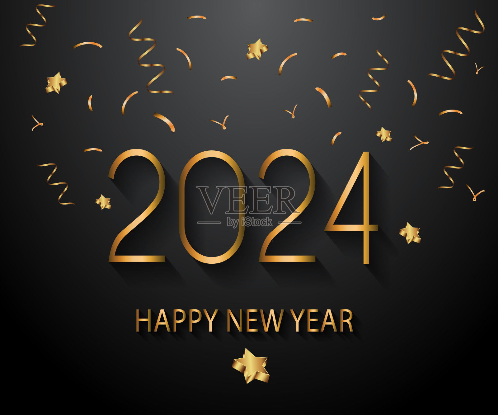 2024新年快乐背景为您的季节邀请，节日海报，贺卡。插画图片素材