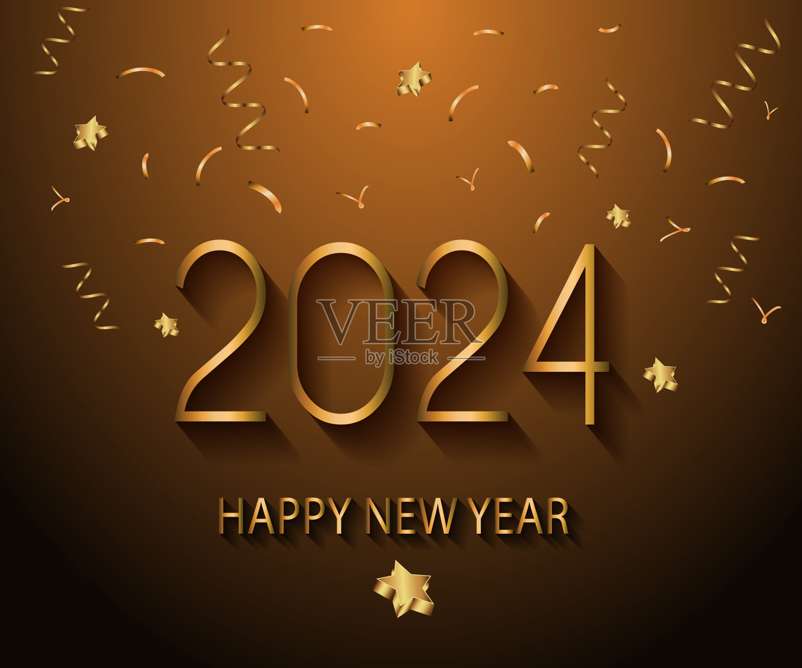 2024新年快乐背景为您的季节邀请，节日海报，贺卡。插画图片素材