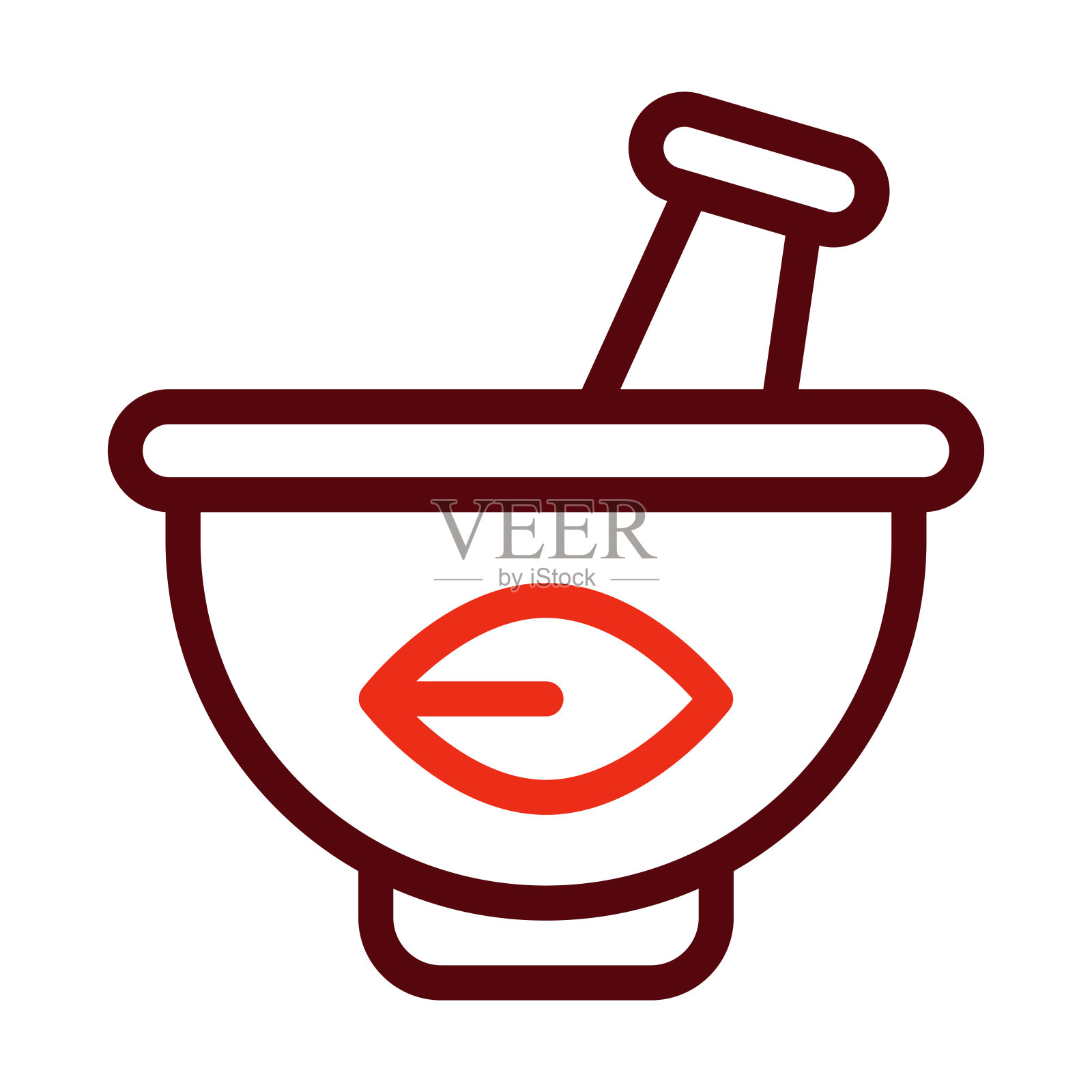 草药矢量粗线两种颜色图标的个人和商业用途。插画图片素材