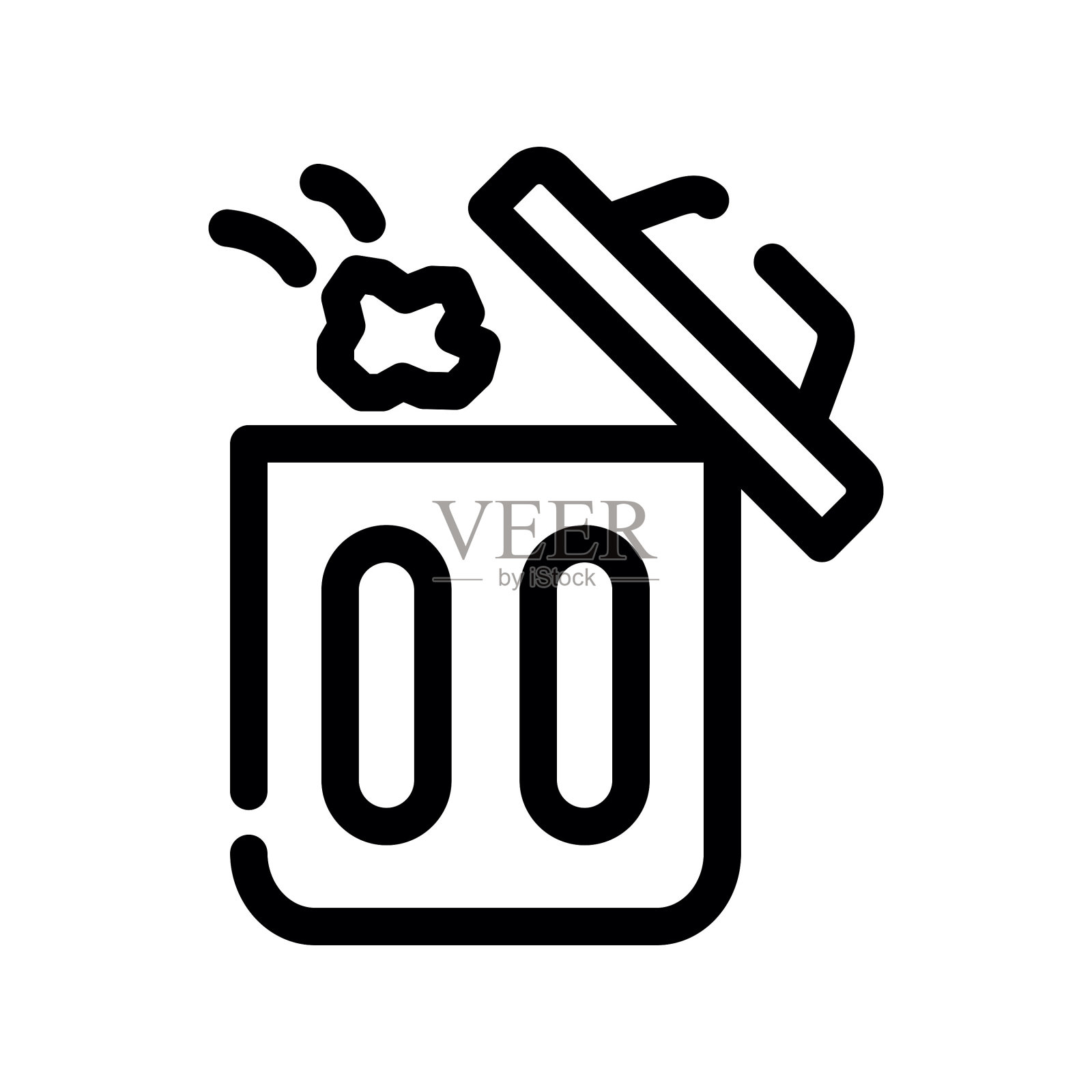 扔垃圾图标插画图片素材