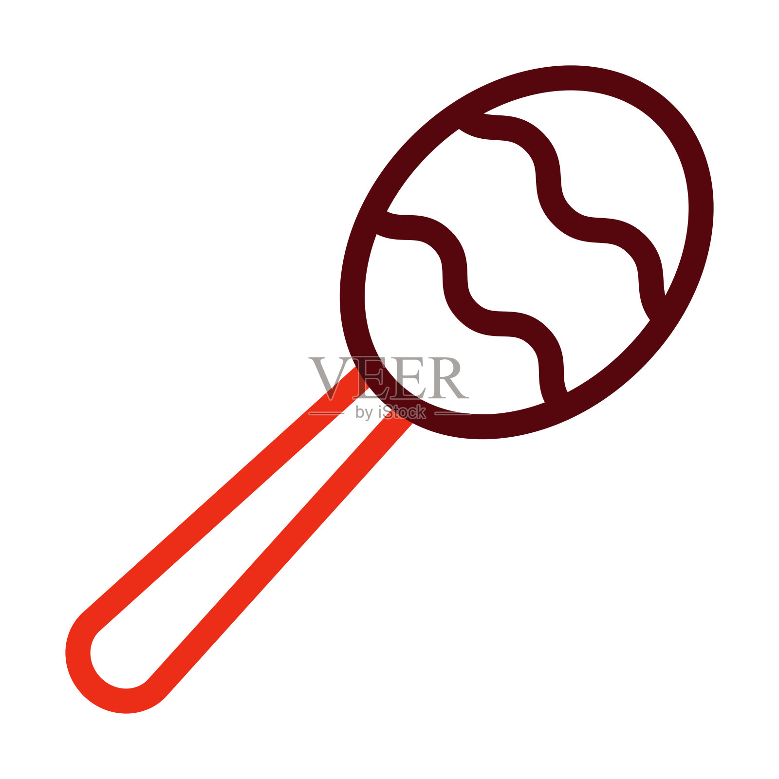 棒棒糖矢量粗线两种颜色图标的个人和商业用途。插画图片素材