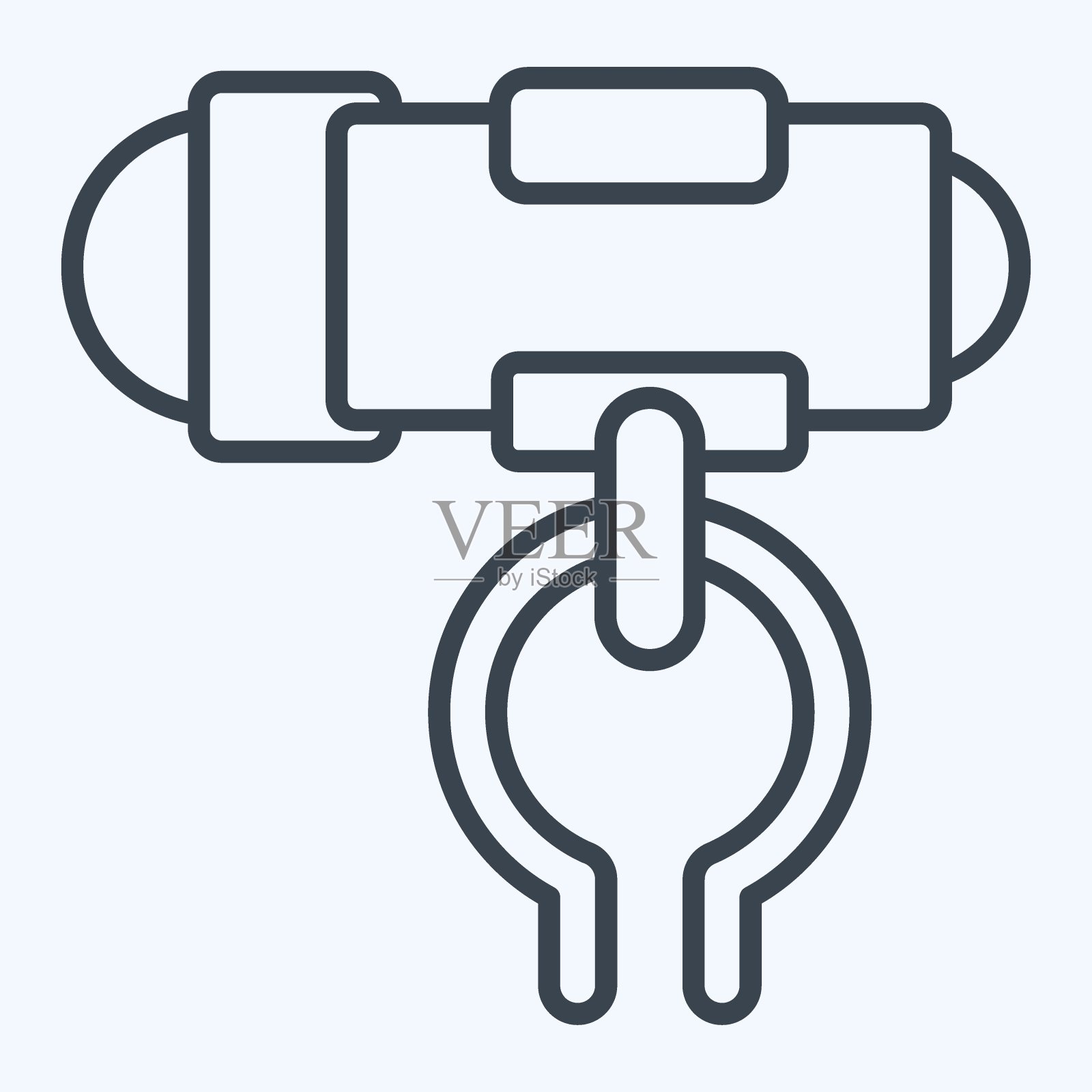 图标手电筒相关的自行车符号。行风格。简单的设计可编辑。简单的说明插画图片素材