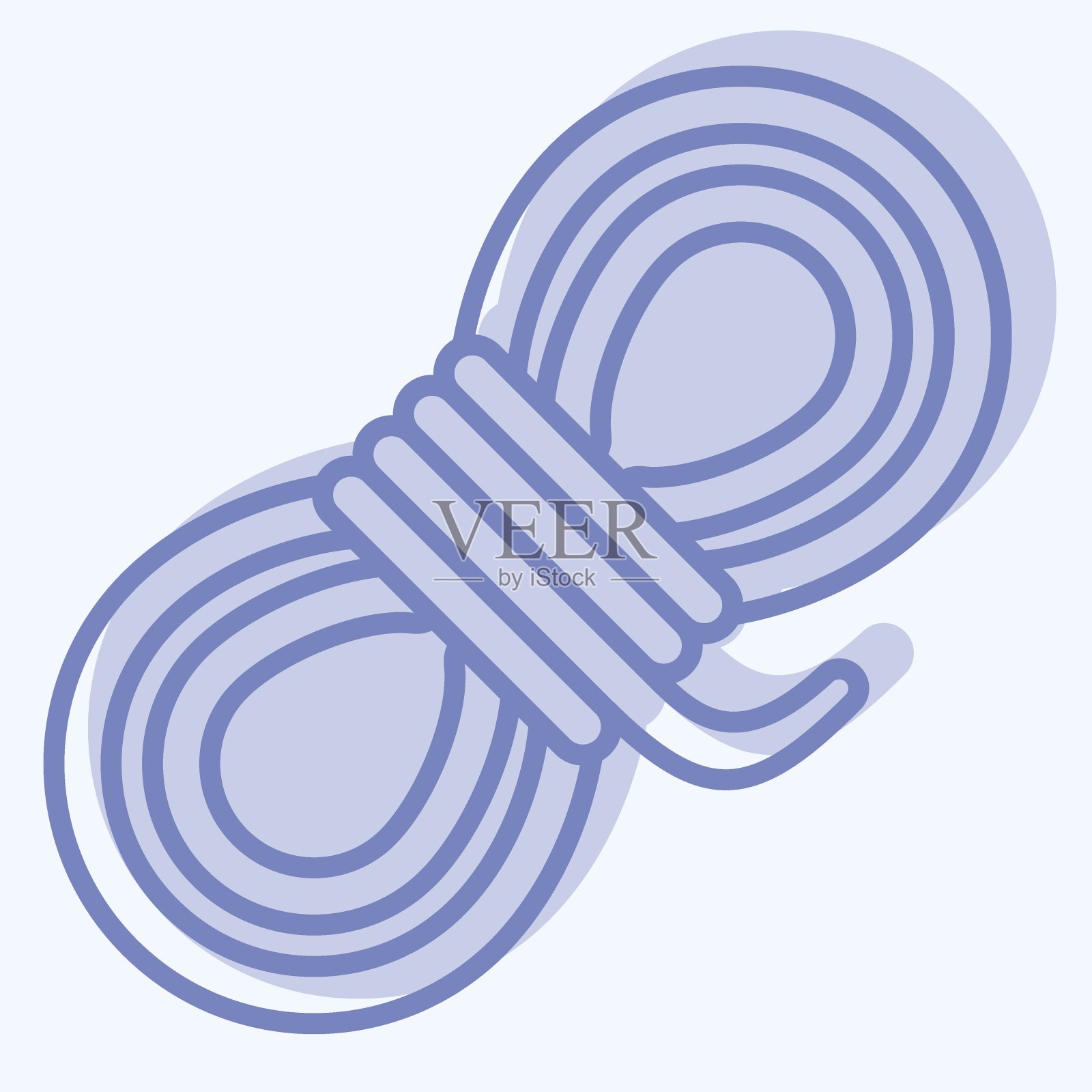 图标的绳子。与采矿有关的符号。双音风格。简单的设计可编辑。简单的说明插画图片素材