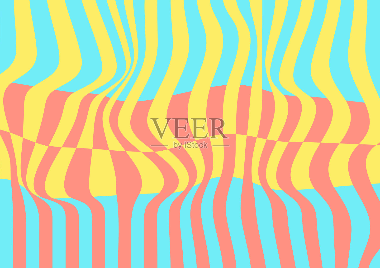 抽象彩色粉彩波浪最小的图案插画图片素材