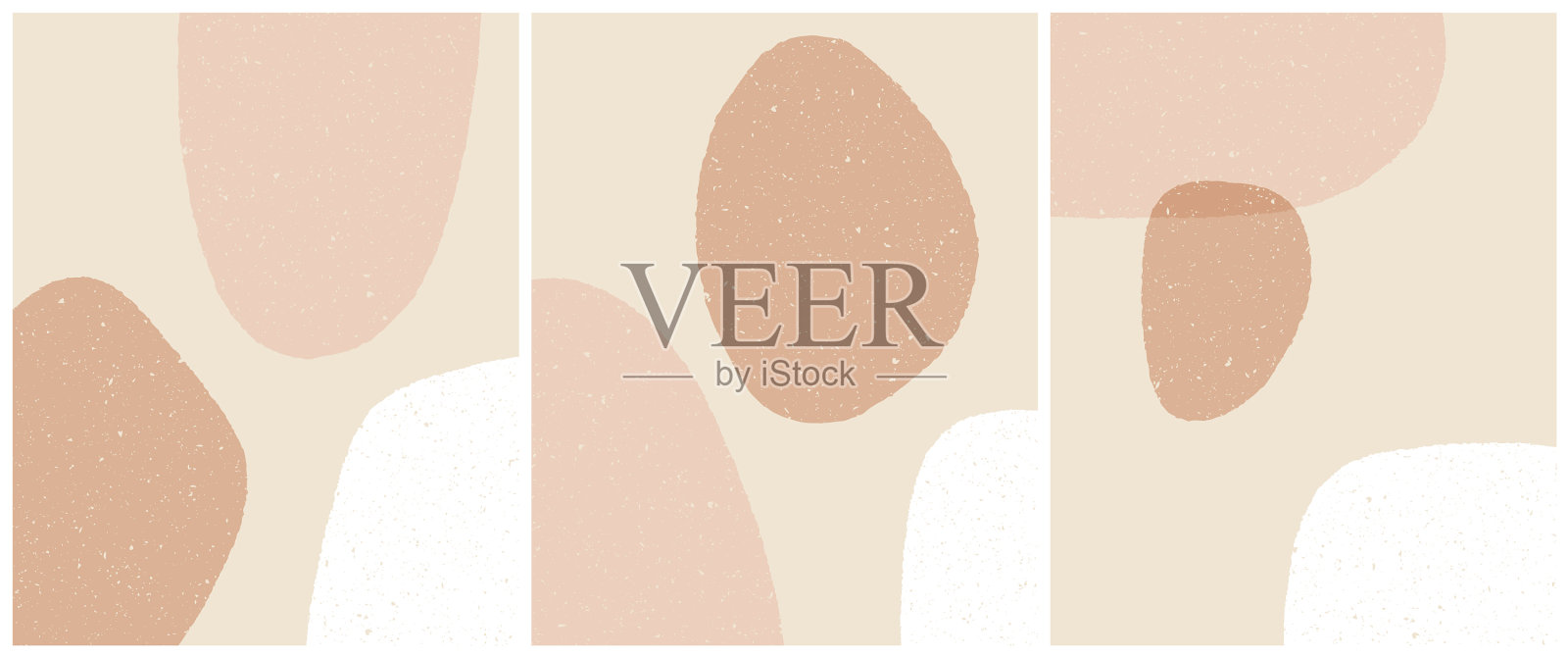 斑点和形状波西米亚柔和的颜色波西米亚插画图片素材