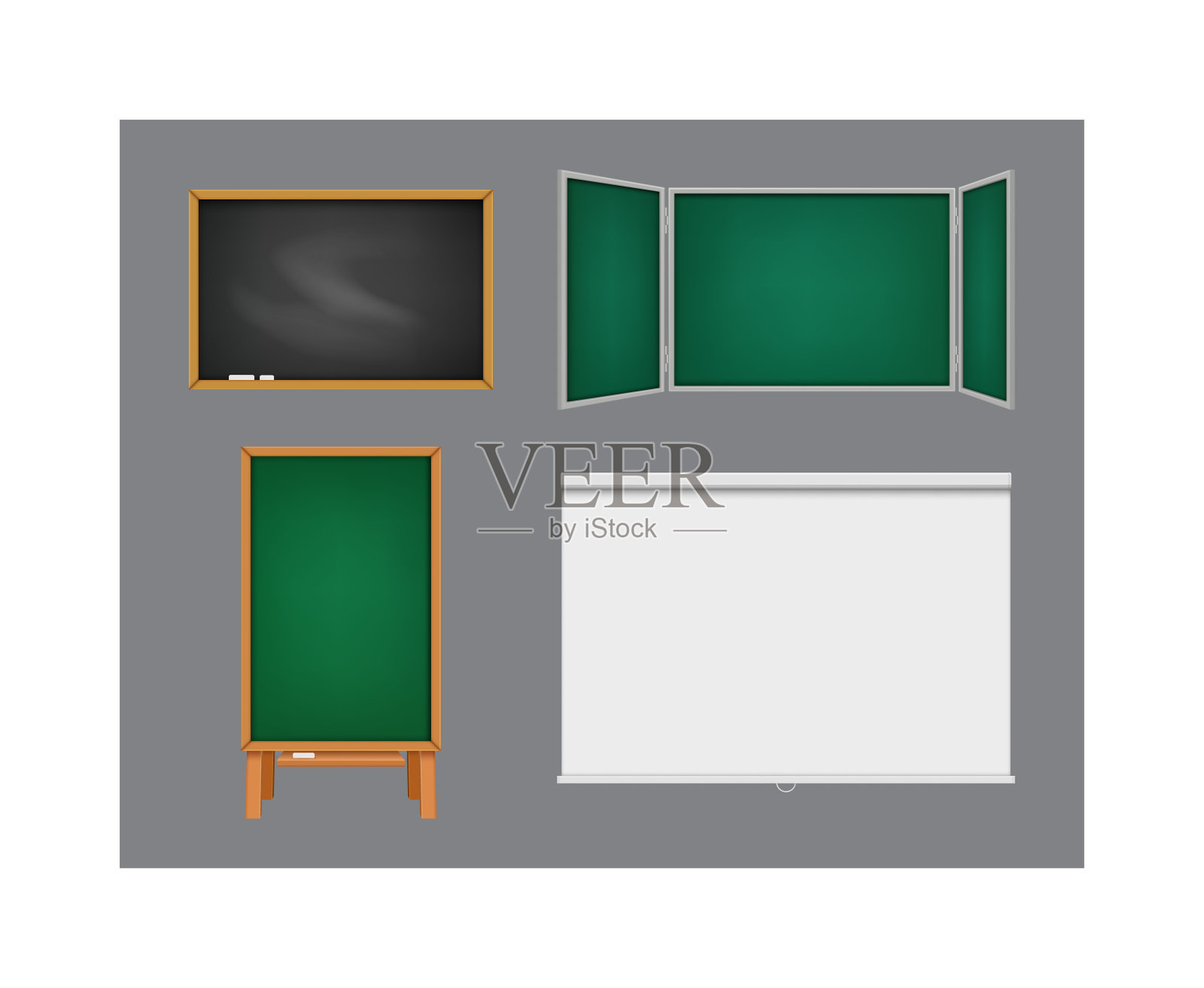 学校白板空模板办公室白板设计元素图片
