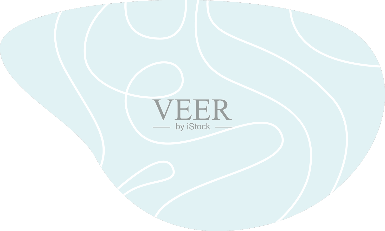 抽象湖泊图标设计元素图片