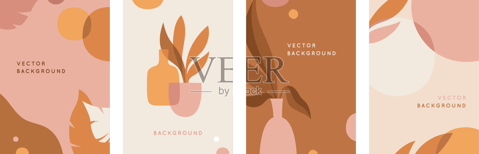 一组带有复制空间的抽象背景设计元素图片