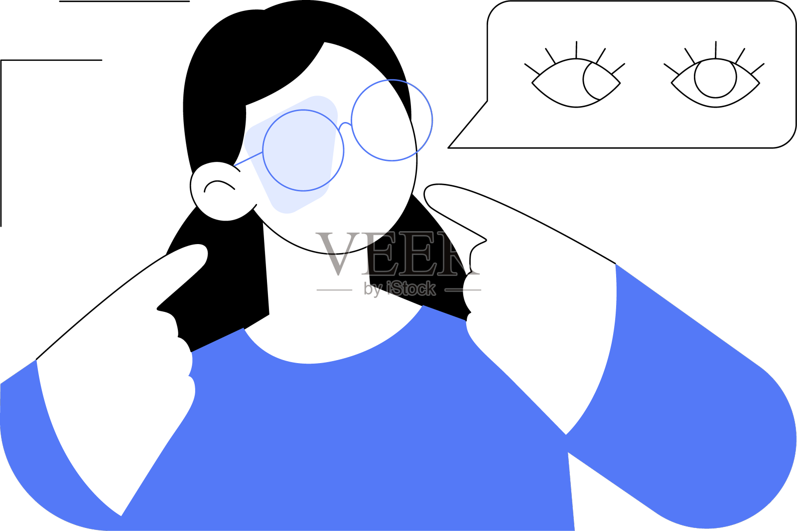 斜视治疗抽象概念设计元素图片