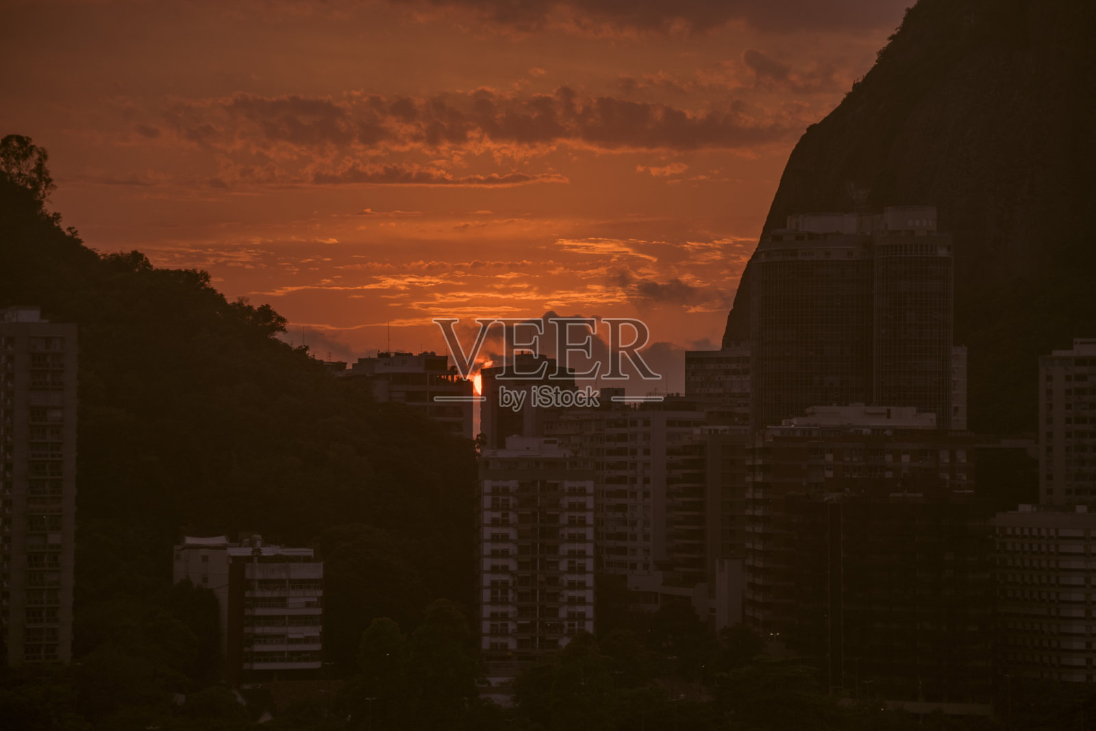 里约热内卢的落日照片摄影图片