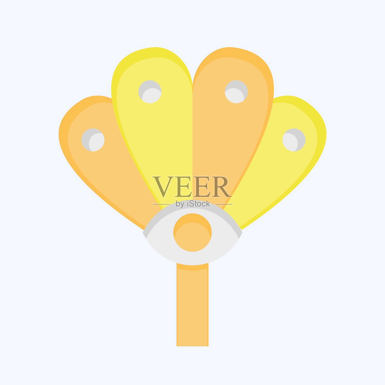 图标的球迷。与土著人民有关的象征。平的风格。简单的设计可编辑。简单的说明插画图片素材