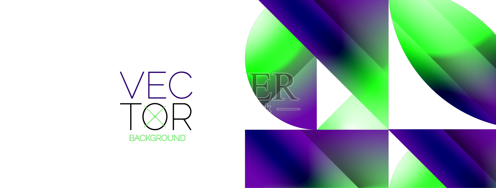 宁静的梯度模板圆圈和三角形设计元素图片