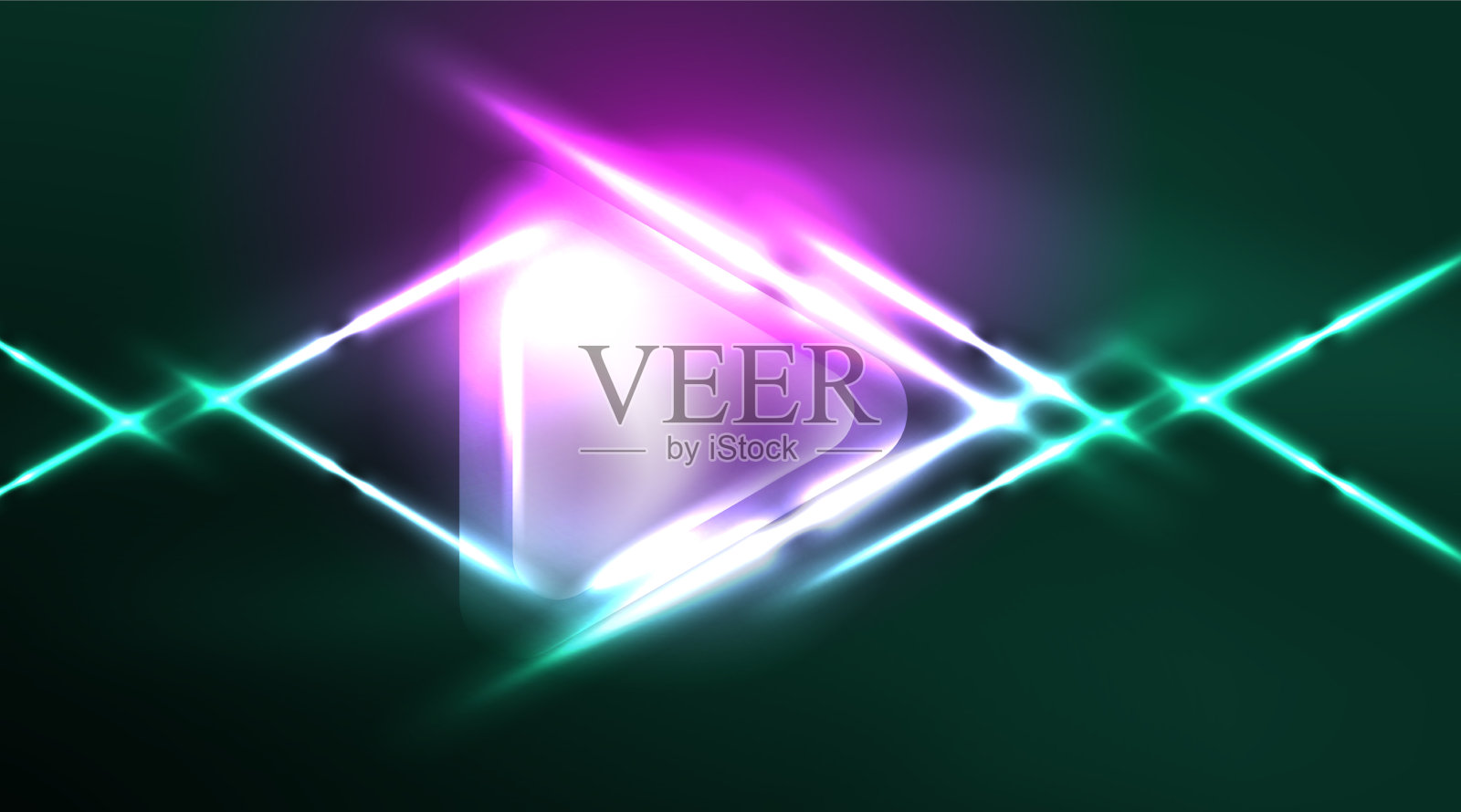 数字霓虹灯抽象背景三角形和插画图片素材