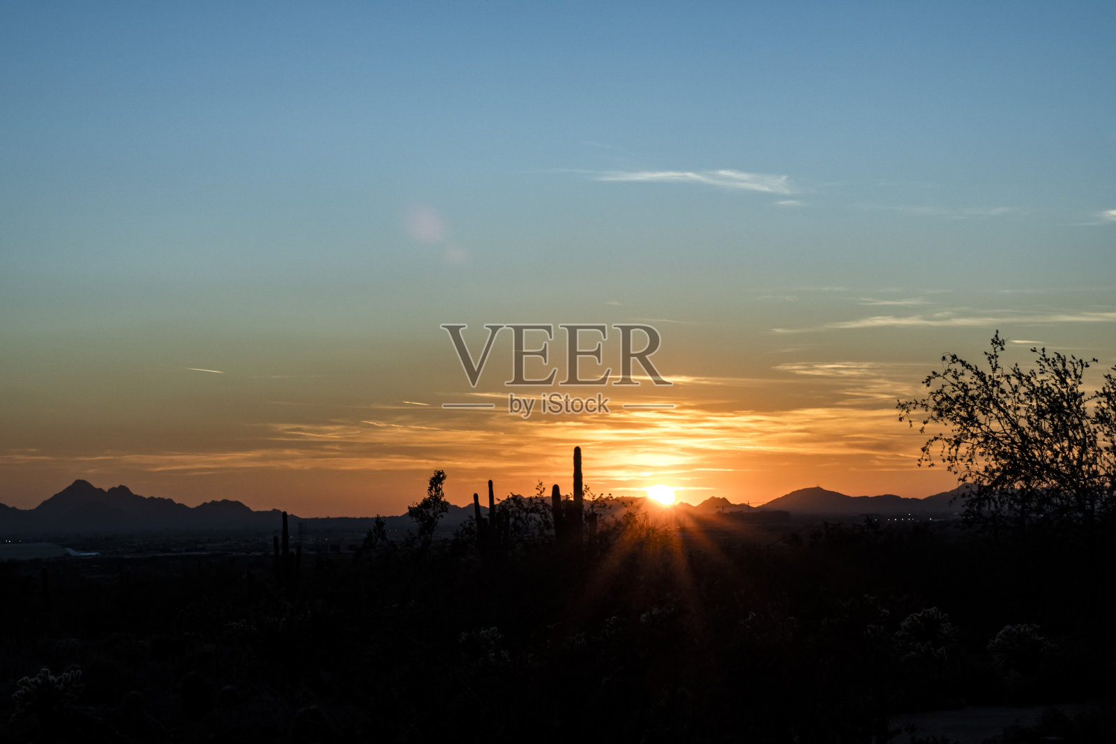 沙漠的日落照片摄影图片