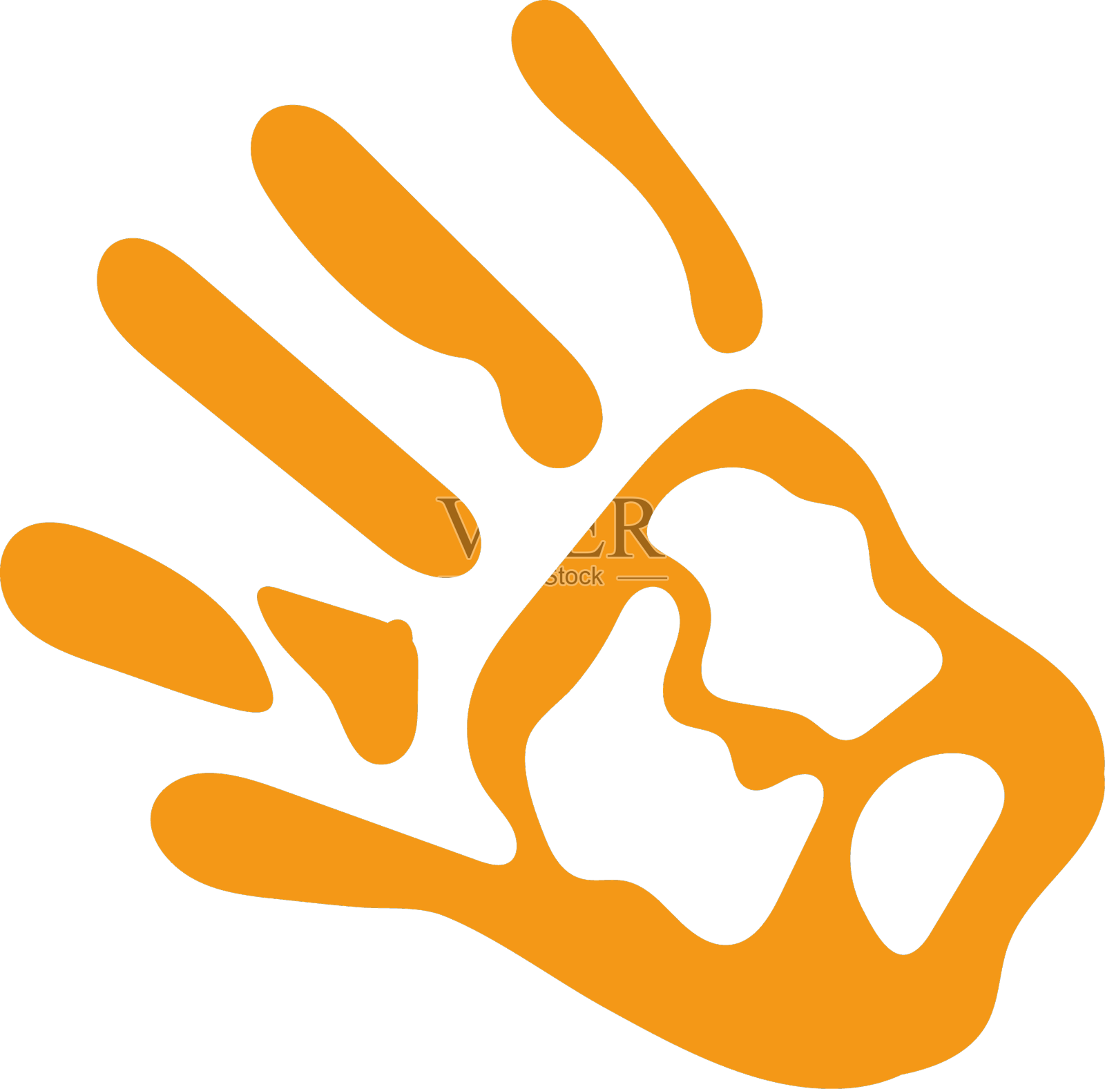 手印漆颜色为黄色设计元素图片