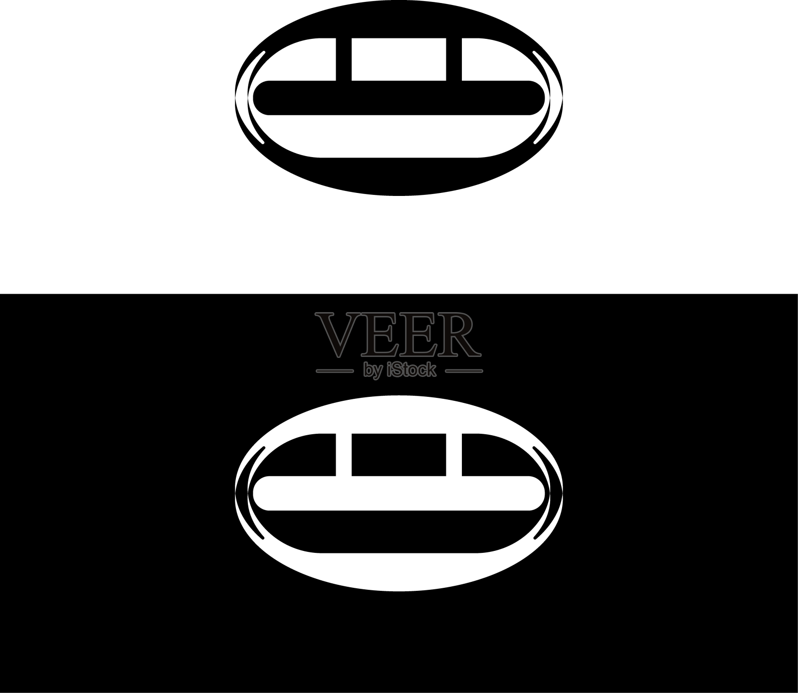 黑白圆标志模板设计设计元素图片