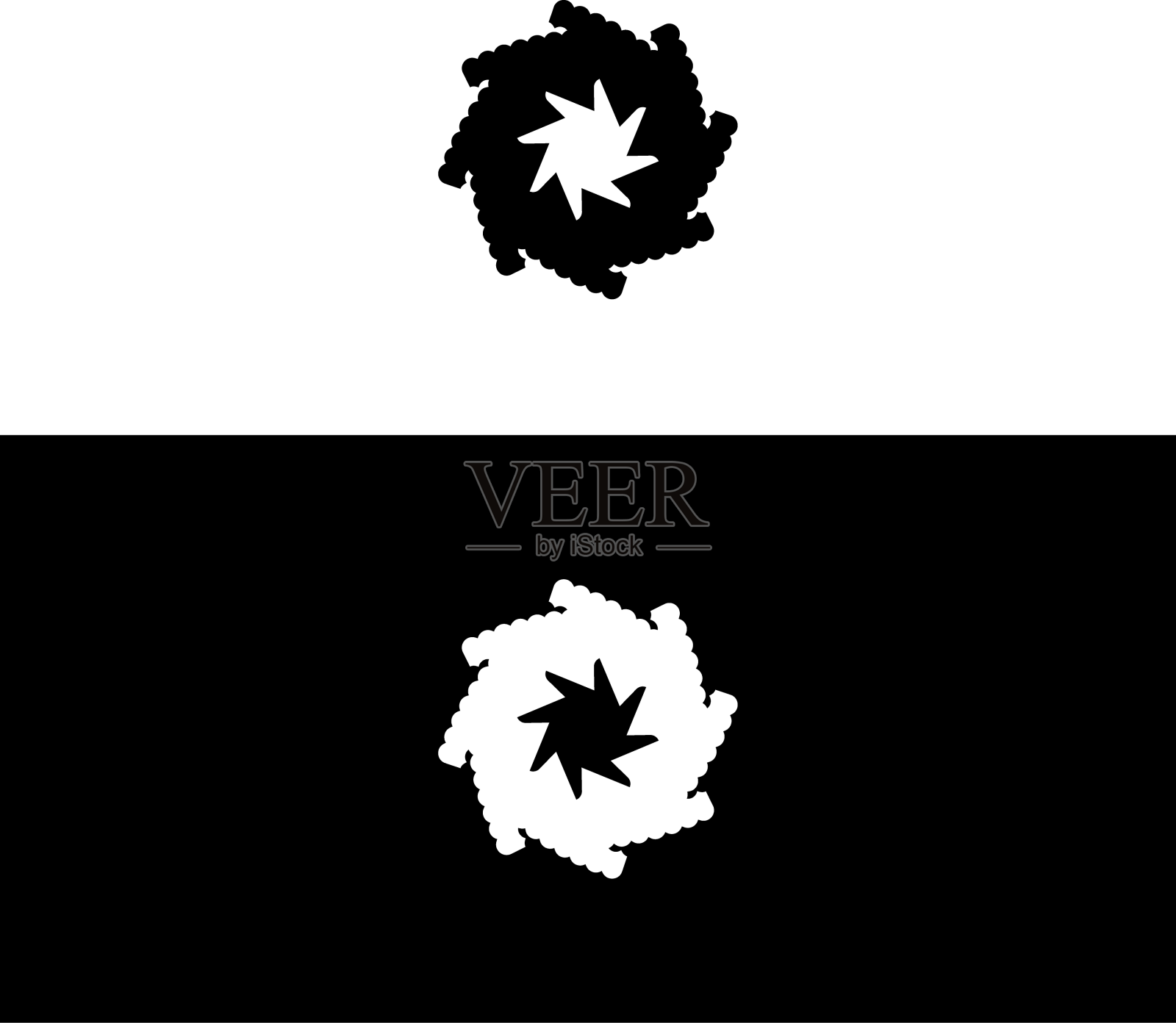 黑白圆标志模板设计设计元素图片