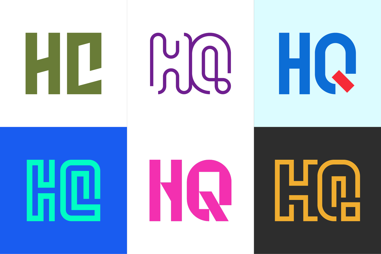 一套字母总部标志设计元素图片